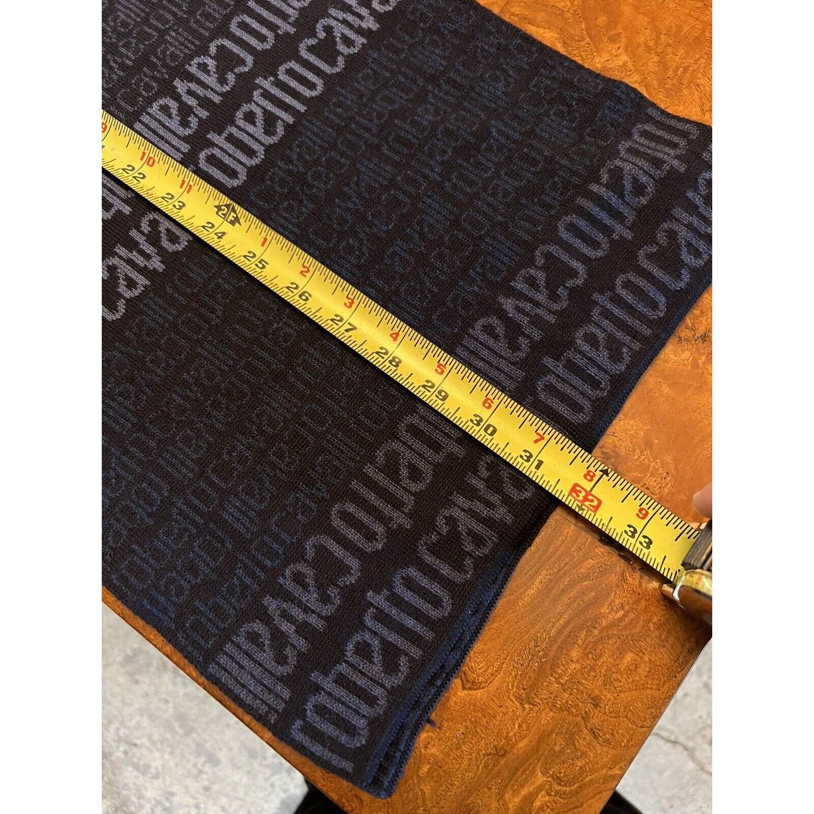 Roberto Cavalli Roberto Cavalli Cravatte S90 Blue Scarf Logomania Spellout Size ONE SIZE - 8 Thumbnail