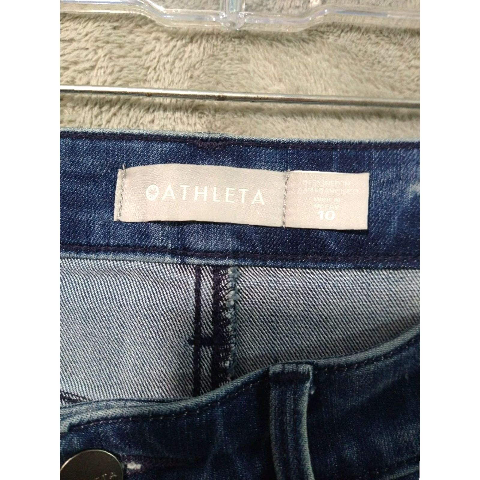 Athleta Athleta Jeans Womens 10 Blue Denim Sculptek Ultra Skinny High Rise Stretch Size 32" / US 10 / IT 46 - 7 Thumbnail