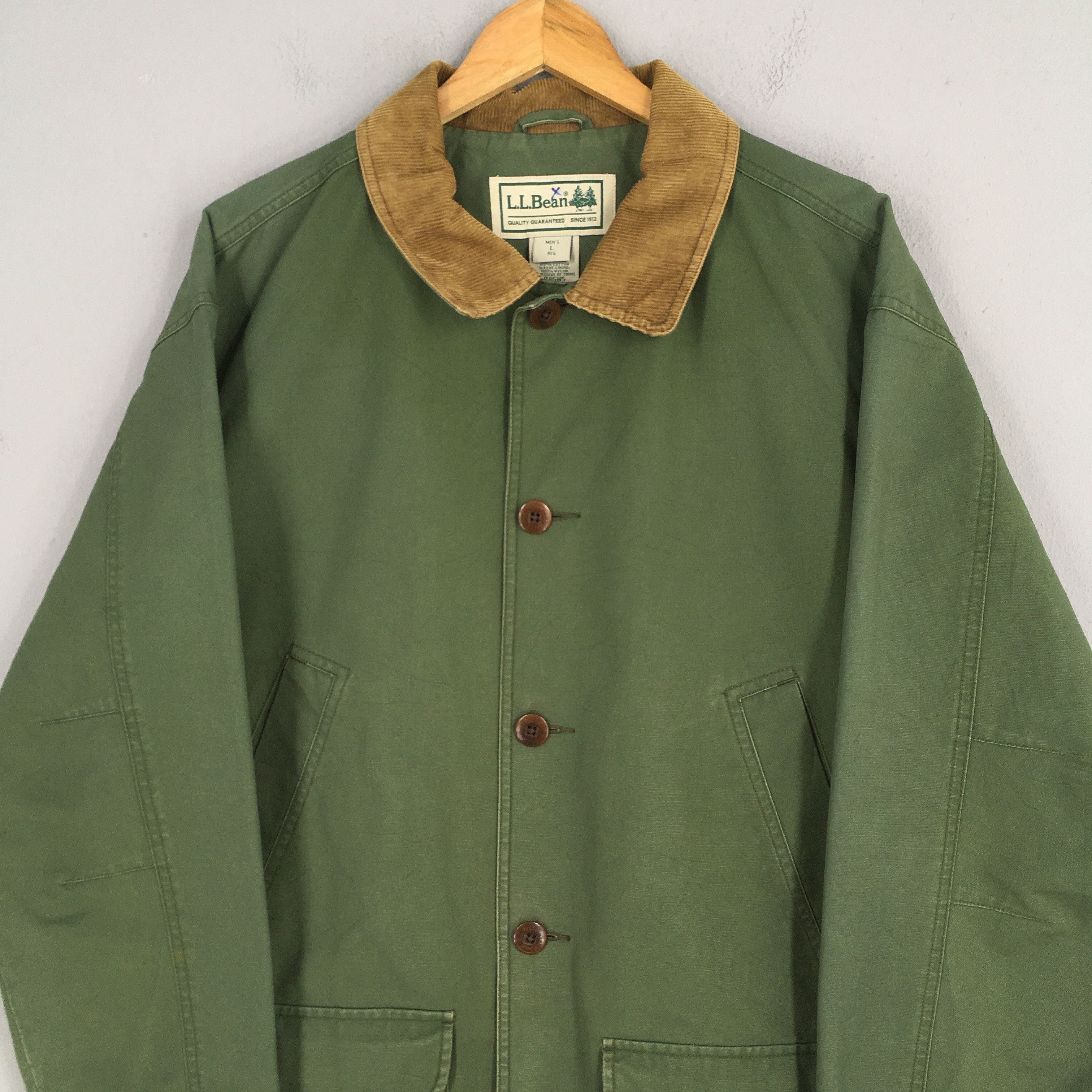 L.L. Bean Vintage 1990s LL Bean Hunting Green Duck Chore Jacket L Size US L / EU 52-54 / 3 - 2 Thumbnail