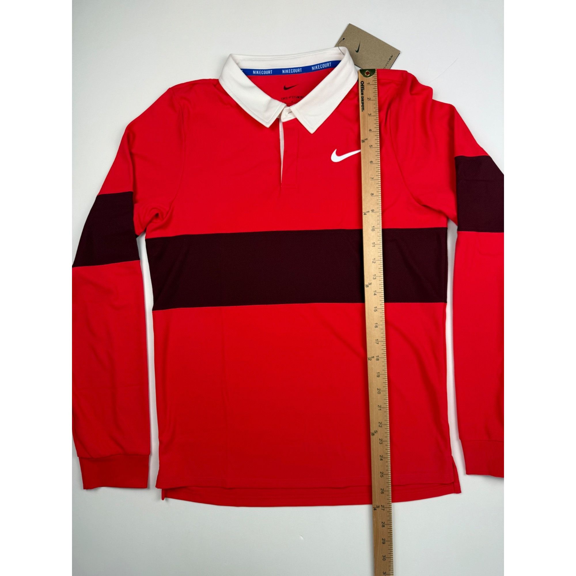 Nike Size Small - Nike Court Advantage Slam Light Crimson Long Sl Size US S / EU 44-46 / 1 - 3 Thumbnail