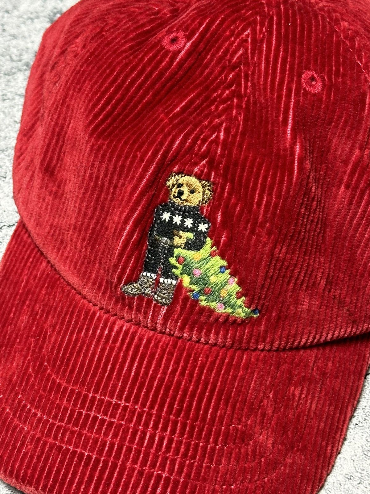 Polo Ralph Lauren Polo Ralph Lauren Bear Christmas Tree Corduroy Kids Boys Cap Size ONE SIZE - 3 Thumbnail