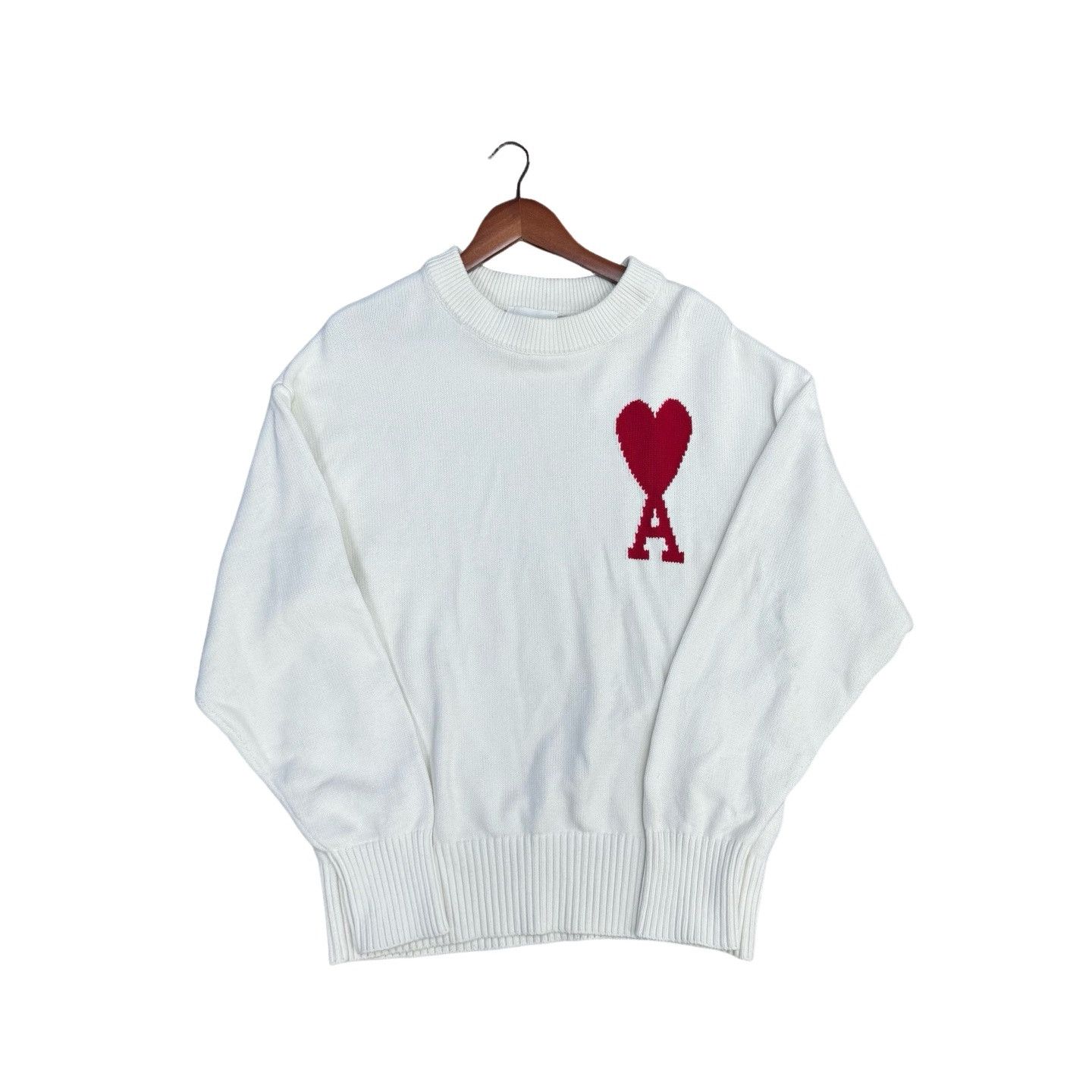 AMI AMI Heart Logo Cotton Knit Sweater L Size US L / EU 52-54 / 3 - 1 Thumbnail