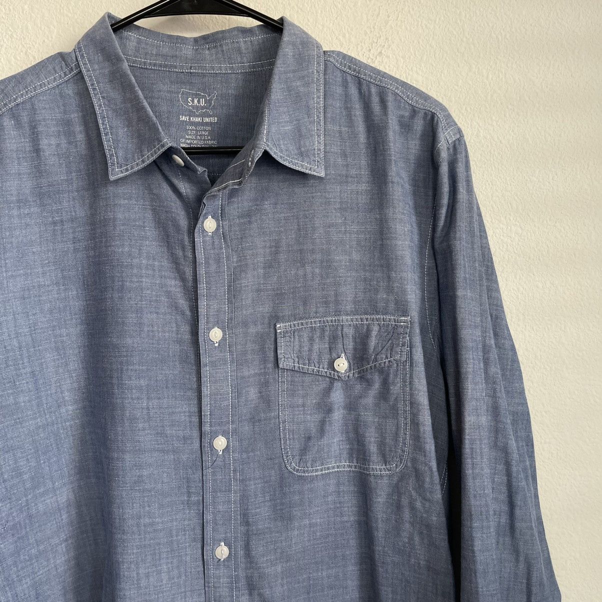 Save Khaki United SKU Save Khaki United Heather Button Down Long Sleeve Shirt Size US L / EU 52-54 / 3 - 1 Thumbnail