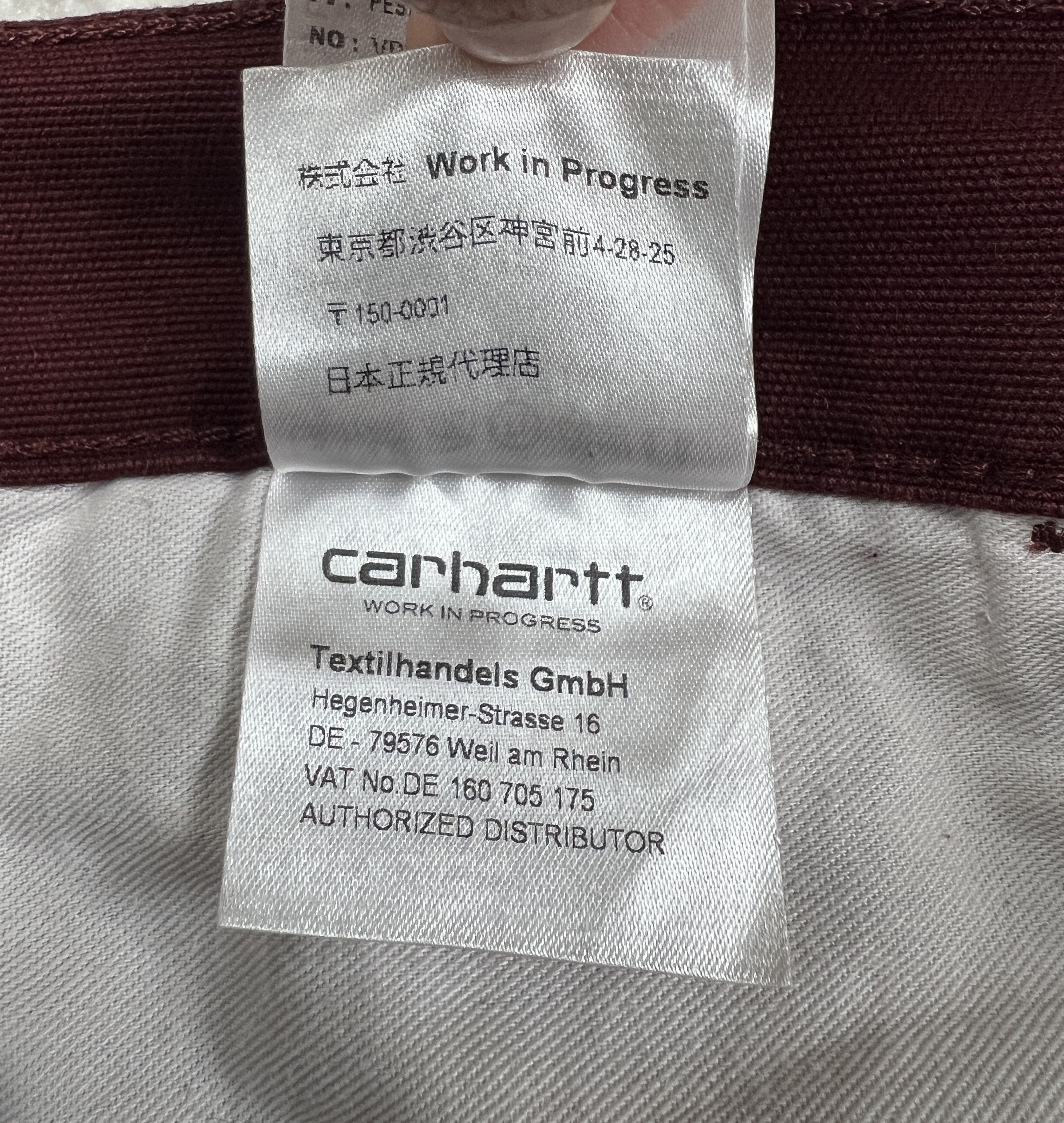 Carhartt Wip Carhartt WIP Rebel Pant Burgundy Stretch Slim Fit 31 Size US 31 - 15 Thumbnail
