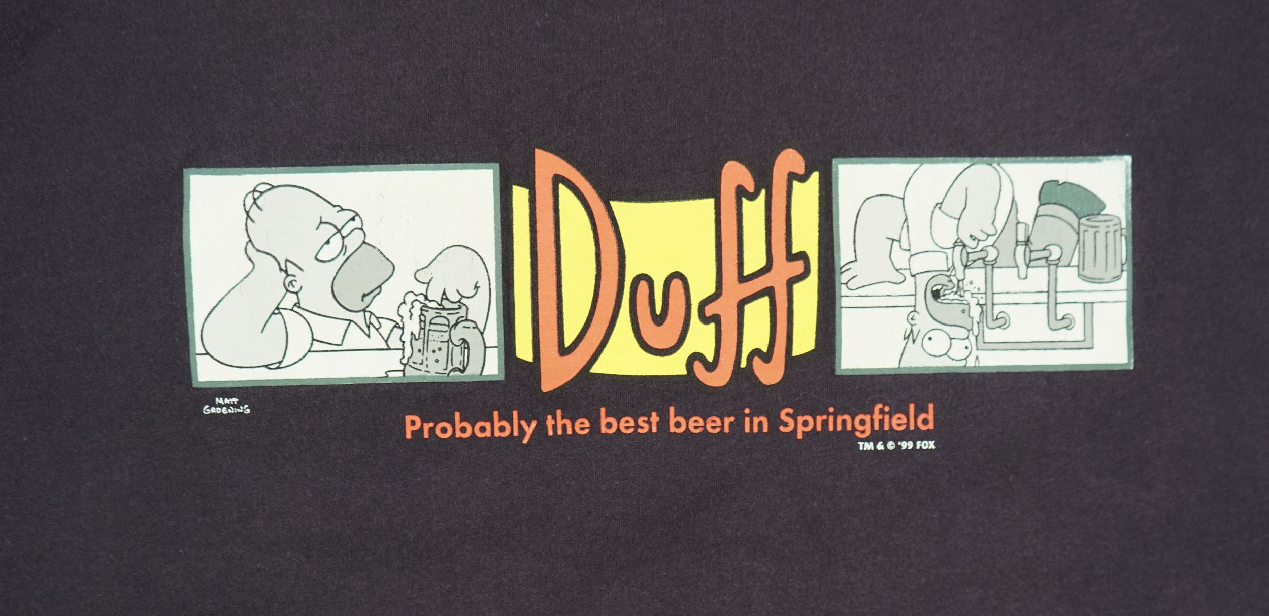 Cartoon Network × The Simpsons × Vintage Vintage Homer Simson Duff Beer T Shirt Size US M / EU 48-50 / 2 - 2 Thumbnail