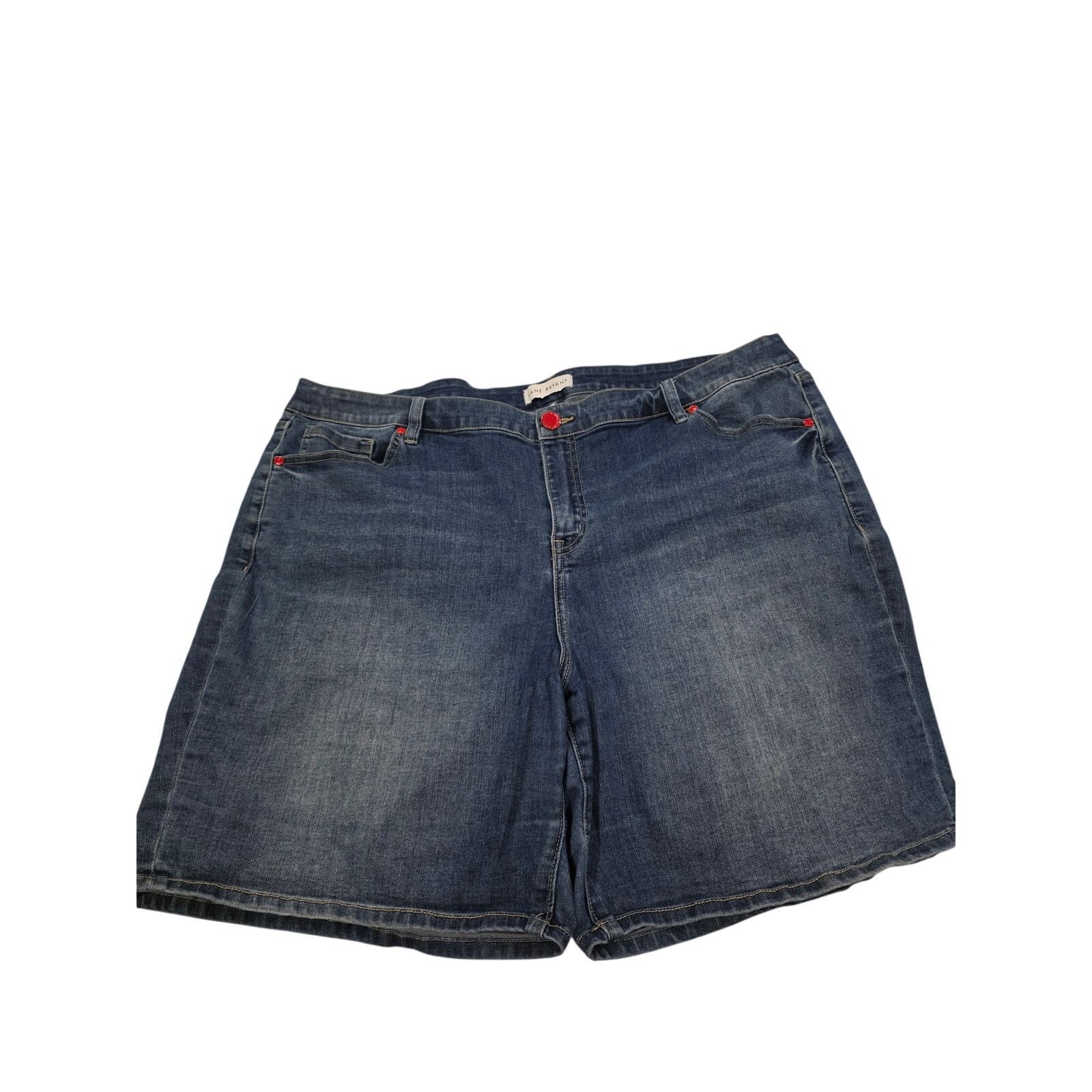 Laneus Lane Bryant Womens Size 18 Denim Shorts Rainbow Pocket Size 40" / US 18 - 3 Thumbnail
