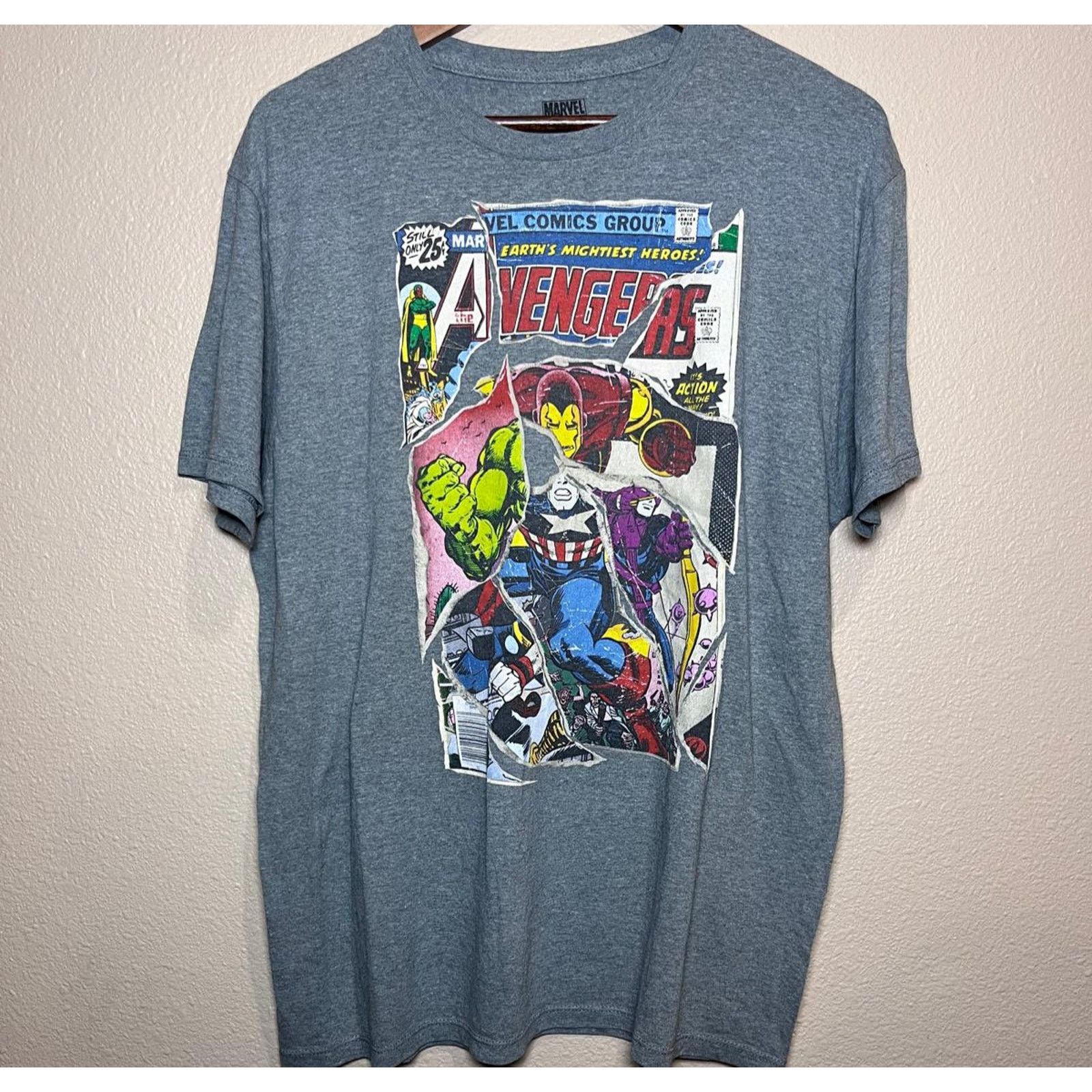 Other 🦸‍♂️ Marvel Avengers Comic Graphic Tee – Grey [Size: L] Size US L / EU 52-54 / 3 - 1 Thumbnail