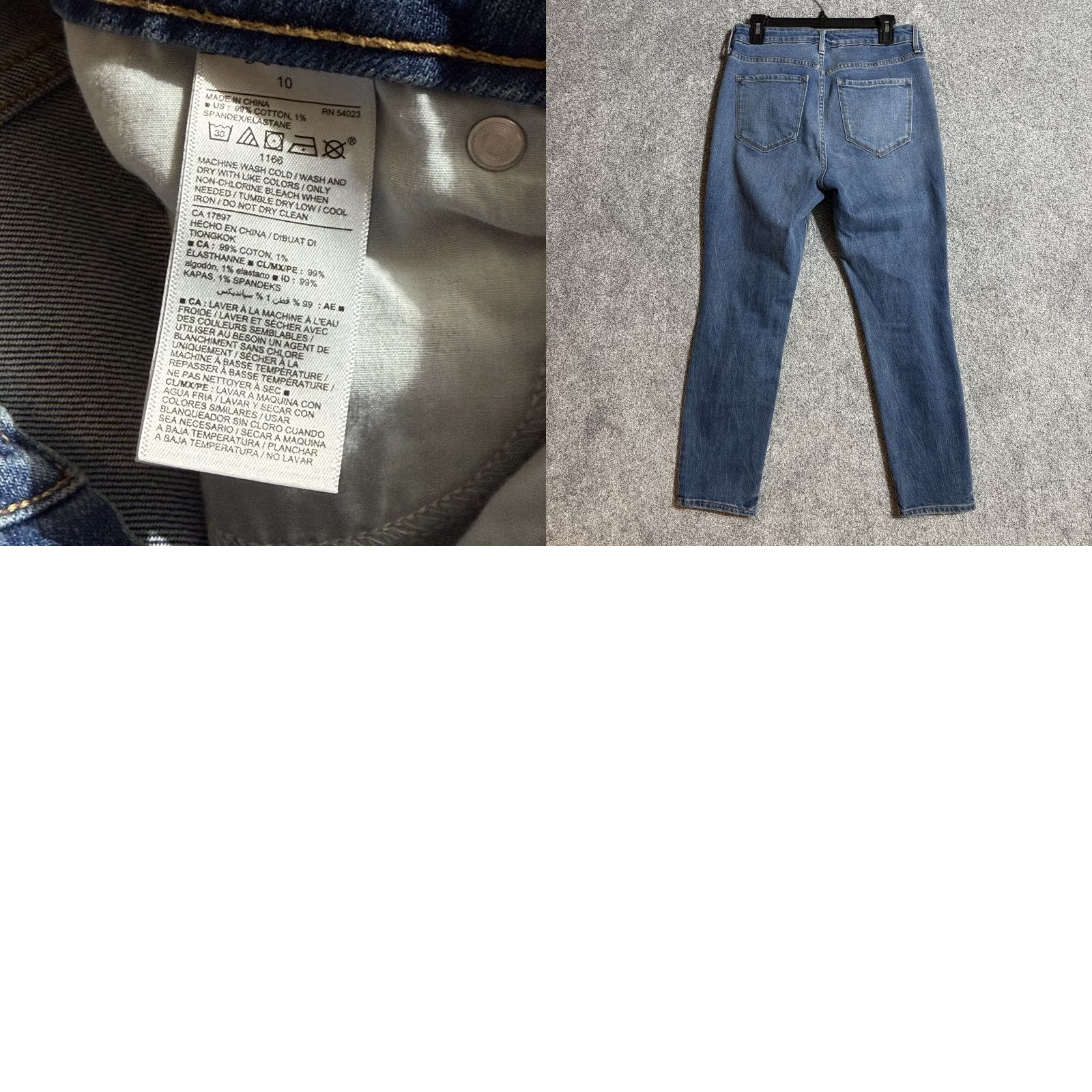 Old Navy VINTAGE Old Navy Jeans Womens Size 10 Power Straight Distressed Ripped Grunge Streetwear Jeans Womens Regular Blue 5-Pocket Denim Mid Rise Size 32" / US 10 / IT 46 - 8 Thumbnail