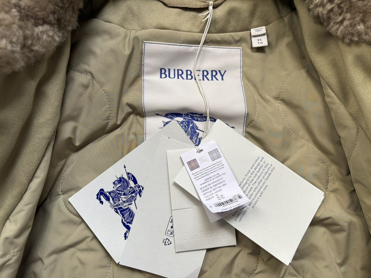 Burberry Burberry Cotton Sateen Bomber Jacket w Shearling Collar 2024 Size US XL / EU 56 / 4 - 6 Thumbnail