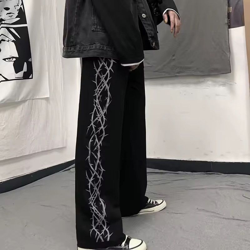 Designer × Japanese Brand Punk Loose Harajuku Gothic Hip Hop Sweatpants Trousers Size US 30 / EU 46 - 2 Thumbnail