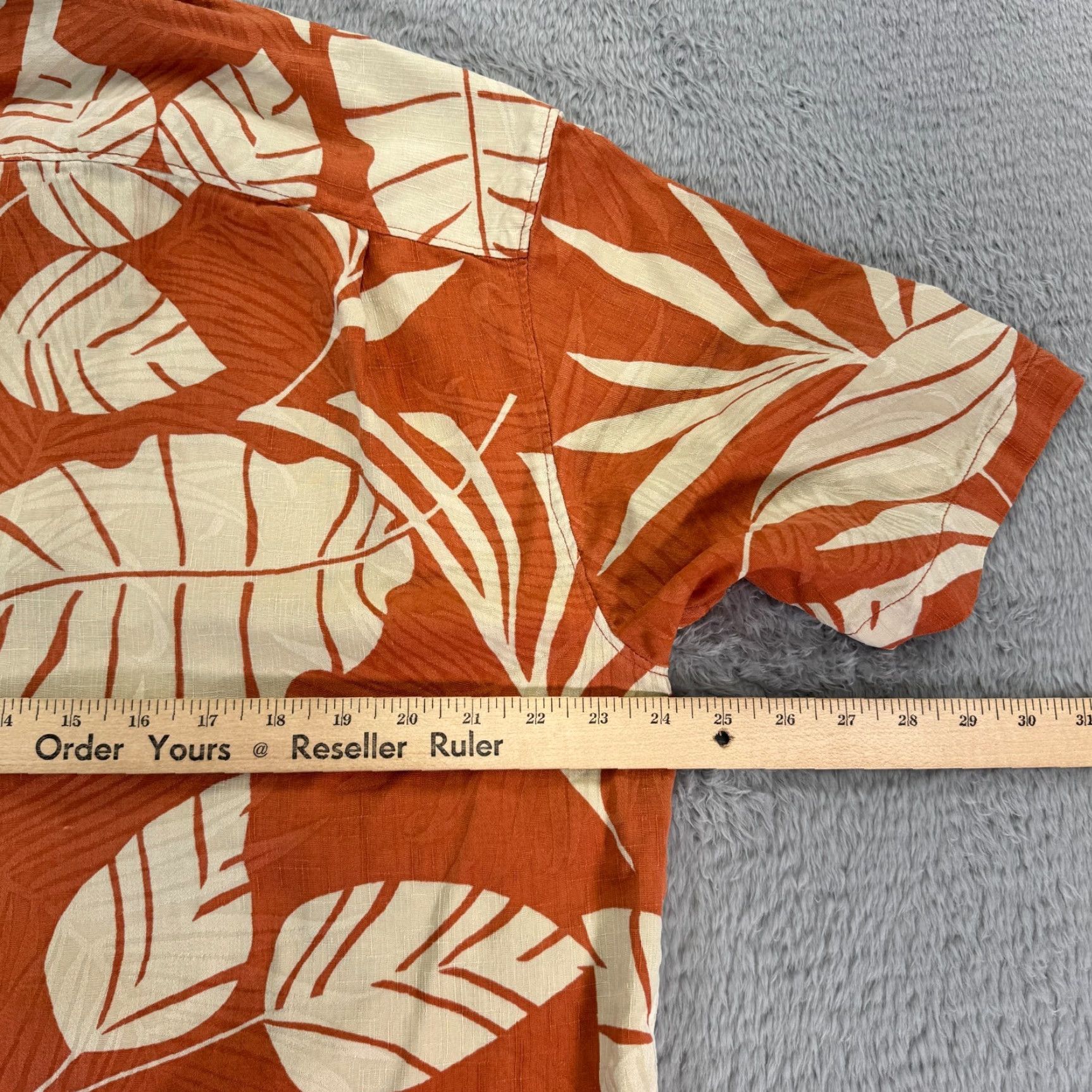 Tommy Bahama Tommy Bahama Shirt Mens Large Orange Hawaiian Floral Camp Beach Summer Button Size US L / EU 52-54 / 3 - 4 Thumbnail