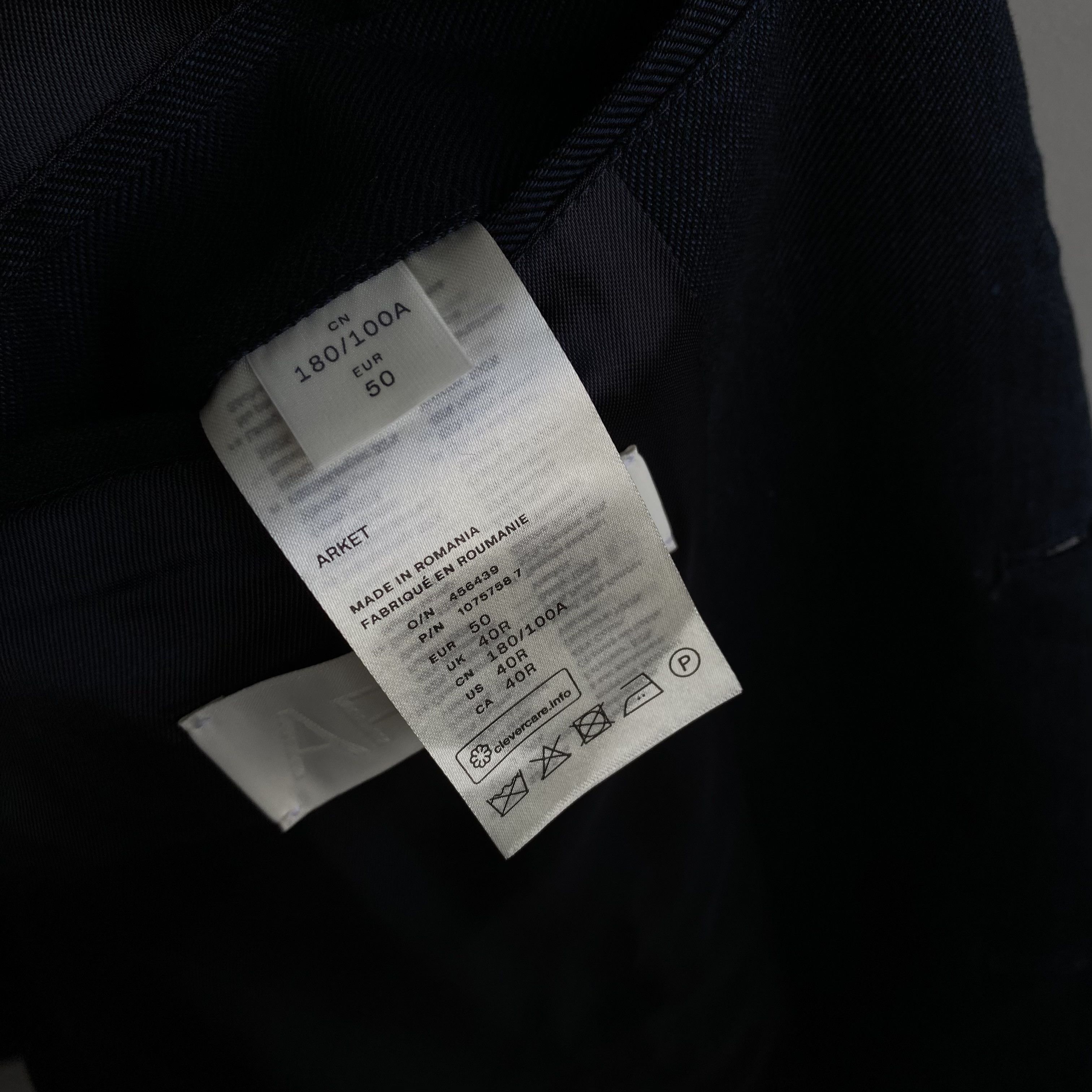 Arket ARKET Modern Cotton / True Hemp Navy Blazer Size 50R - 9 Thumbnail