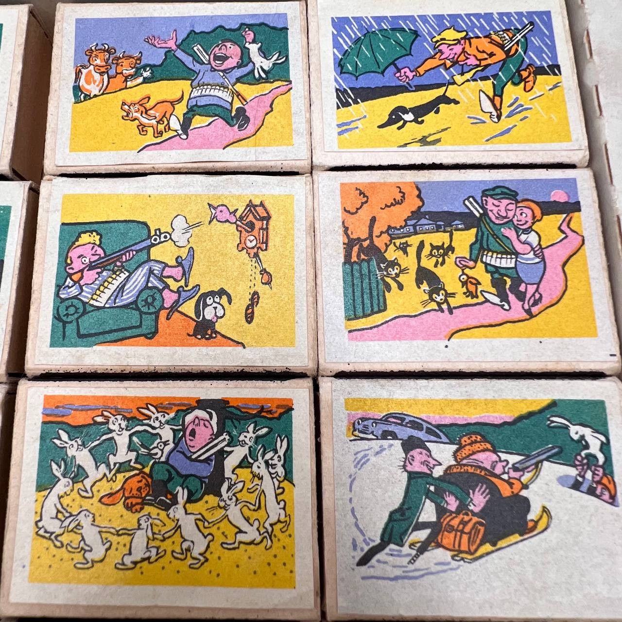 Vintage Vintage Matchbox Matches Hunting Cartoons Soviet Souvenir Size ONE SIZE - 6 Thumbnail