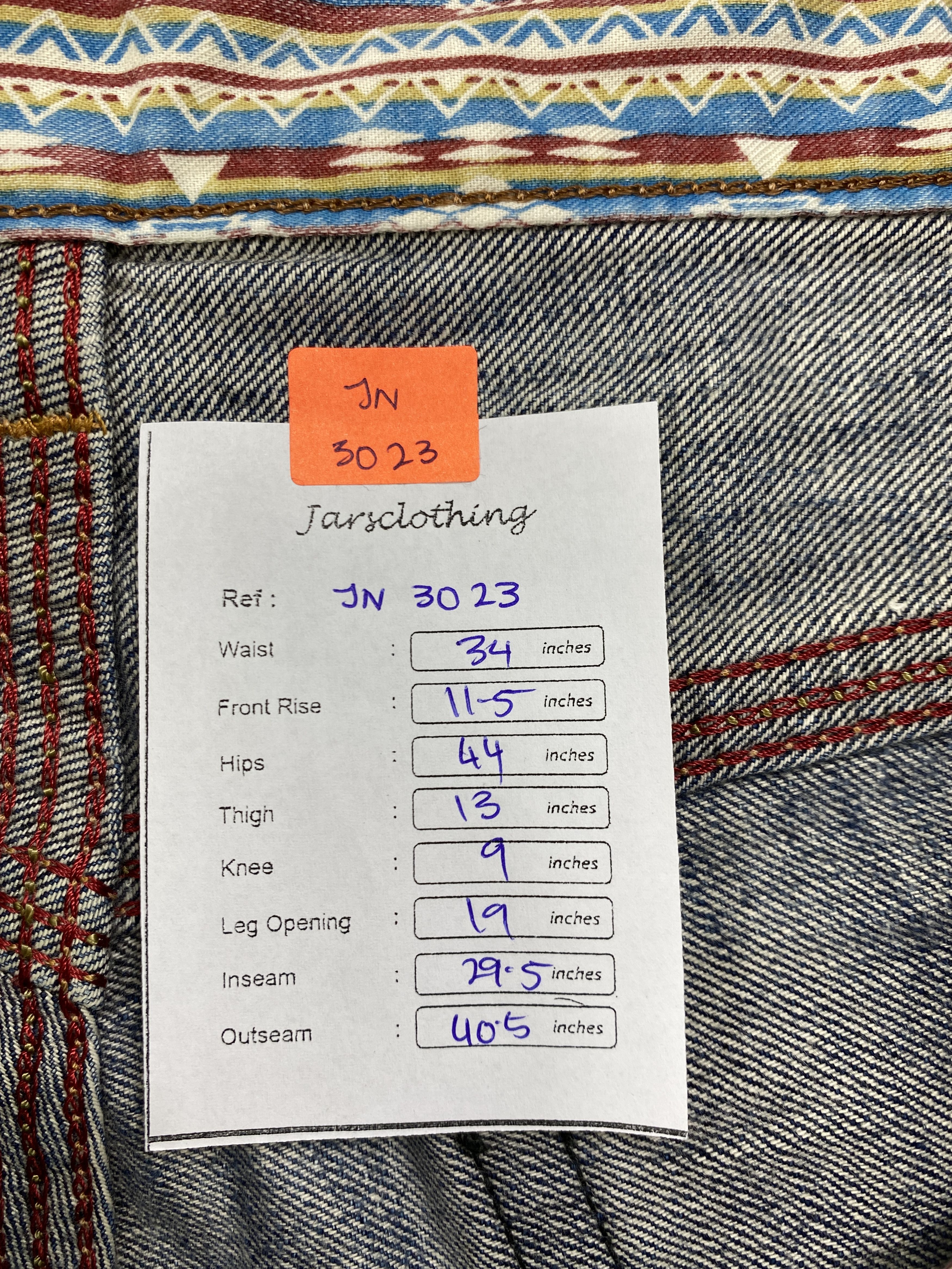 Le Grande Bleu (L.G.B.) Vintage Edwin LGB style Flare Jeans 34x29.5 - JN 3023 Size US 34 / EU 50 - 8 Thumbnail
