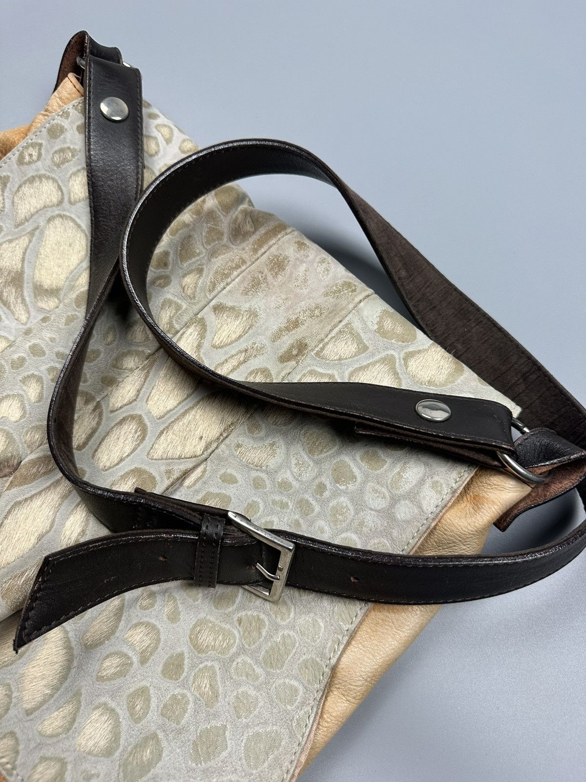 Genuine Leather Vintage Custom Made Leather Leopard Shoulder Bags Size ONE SIZE - 9 Thumbnail