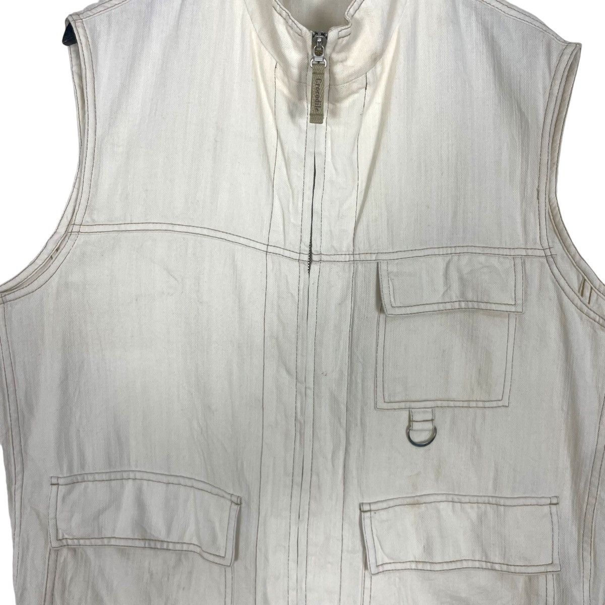 Lacoste Vintage Lacoste Vest Denim Jacket Crocodile Designer Zipp Up Size US M / EU 48-50 / 2 - 12 Thumbnail