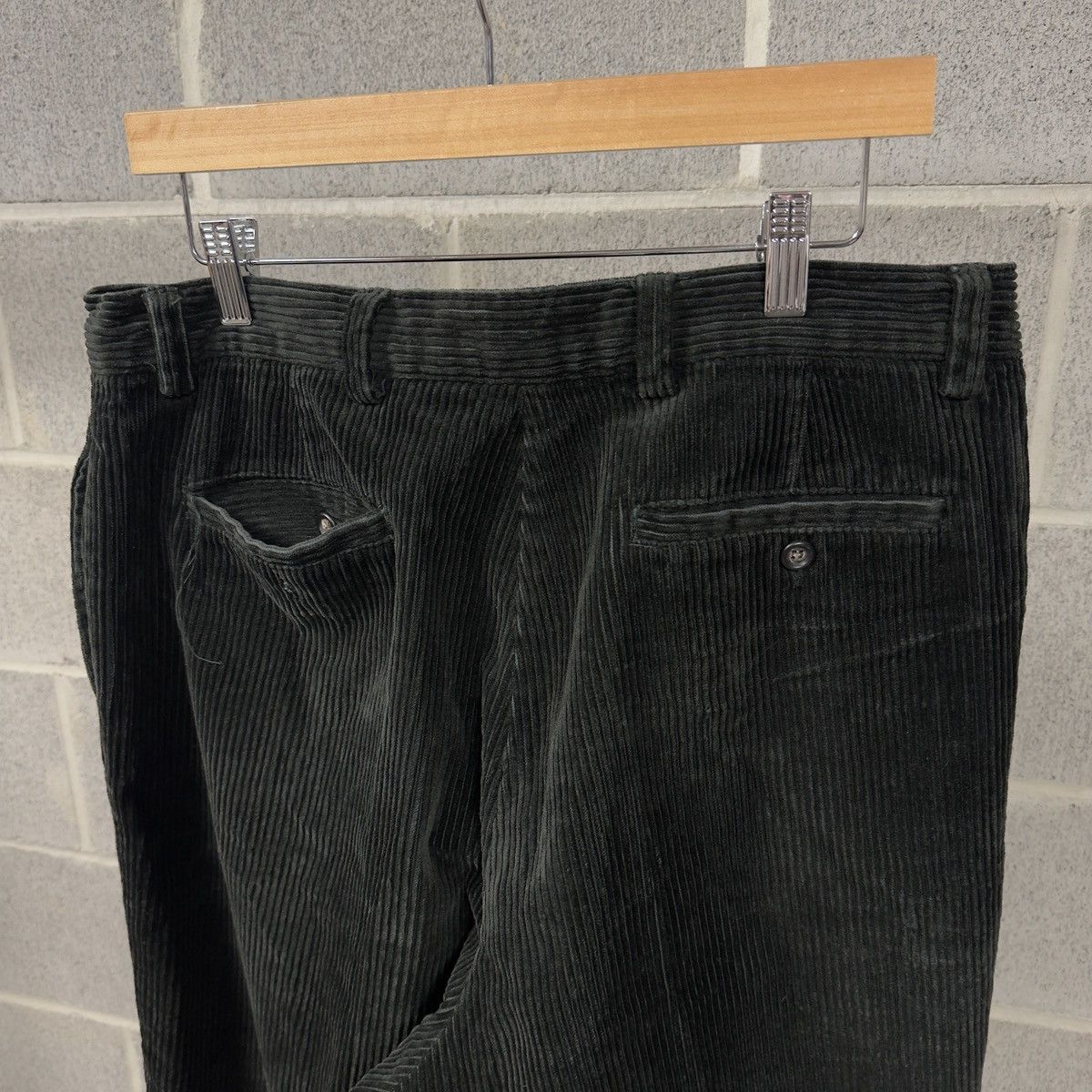 Gap Vintage Dark Green Corduroy Gap Baggy Pleated Wide Leg Pants Size US 36 / EU 52 - 5 Thumbnail