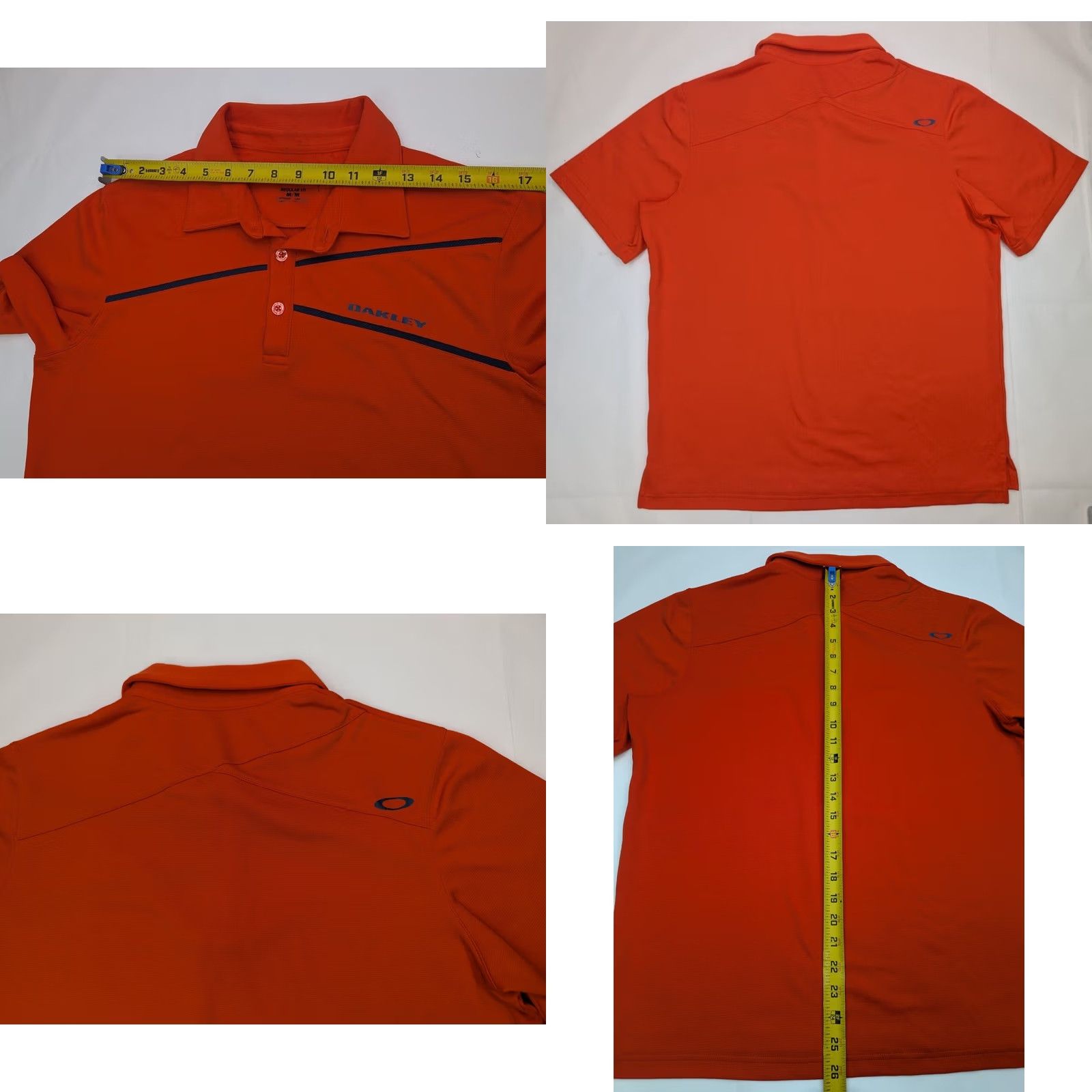 Oakley Oakley Polo Shirt Men M Orange Stripe Short Sleeve Button Regular Fit Size US M / EU 48-50 / 2 - 8 Thumbnail