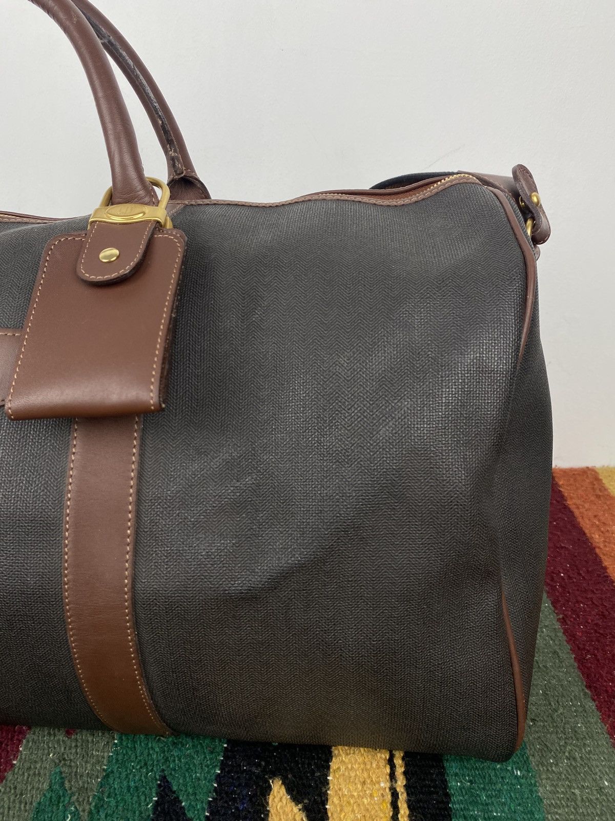 Alfred Dunhill Alfred Dunhill Brown PVC Leather Trim Boston Bag Size ONE SIZE - 5 Thumbnail