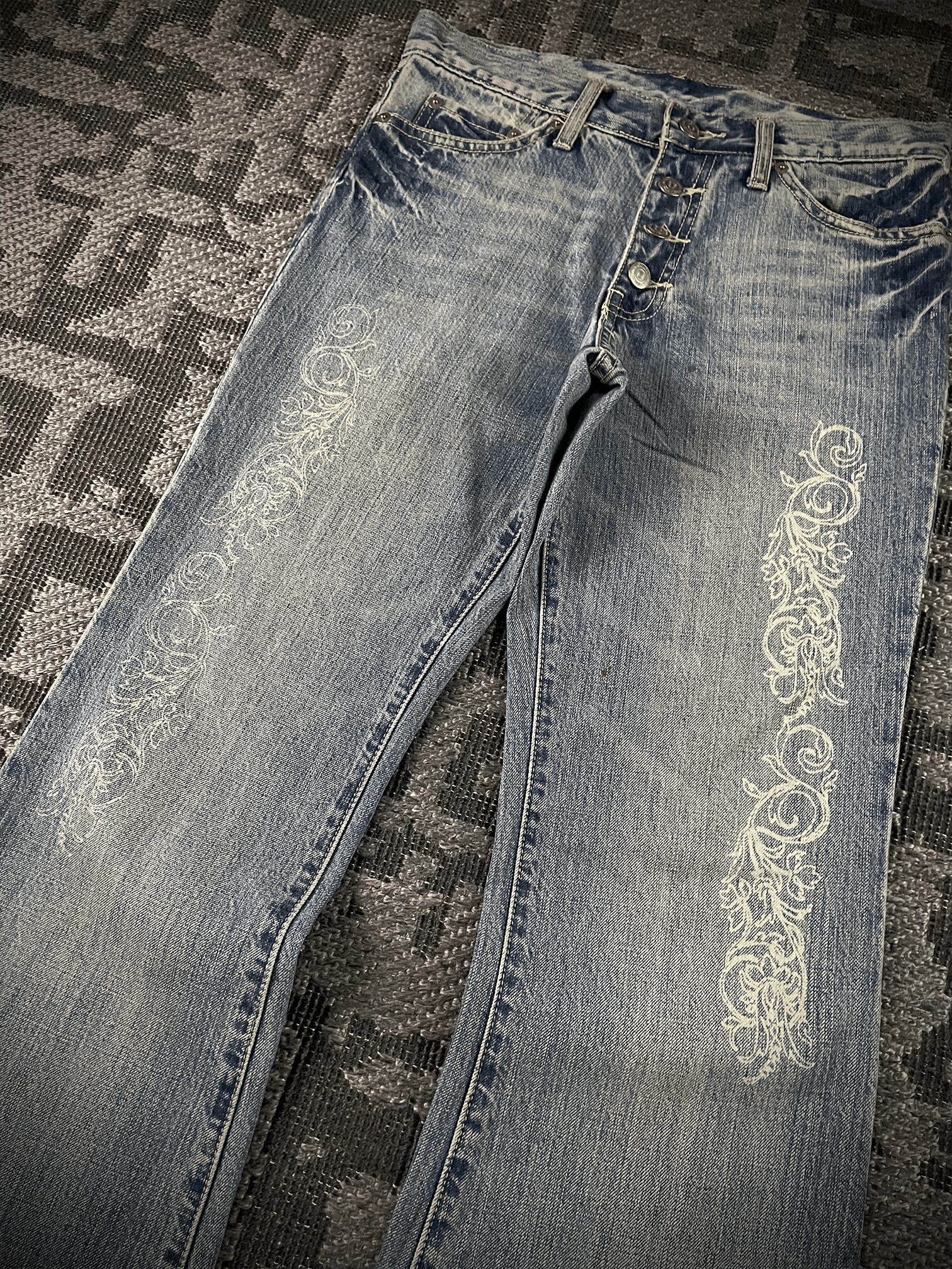 Tornado Mart Tornado Mart Tribal Flared Denim Size US 31 - 3 Thumbnail