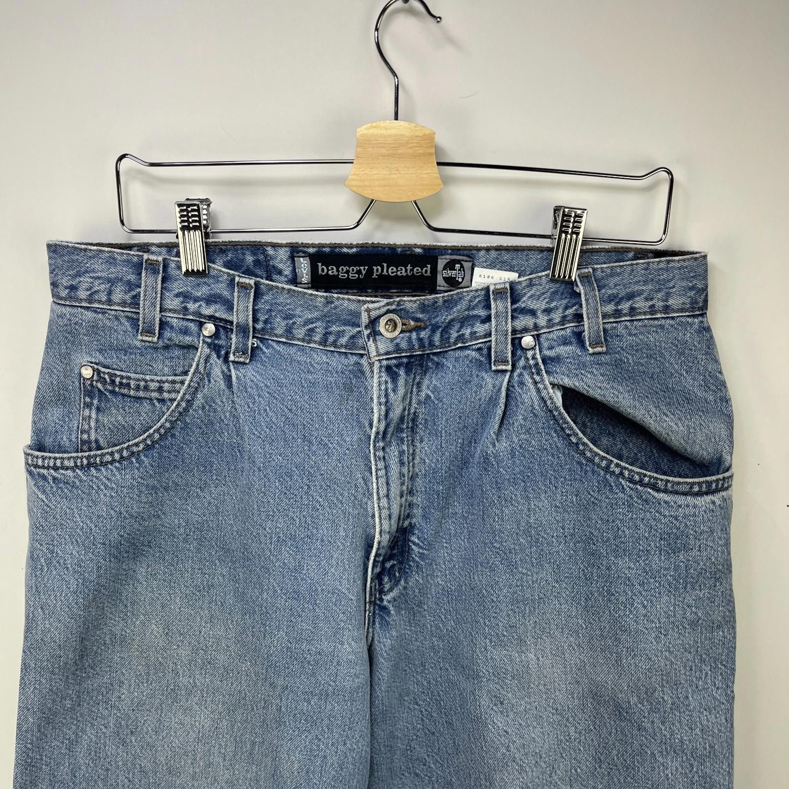 Levi's Vintage 90s Levi's Silvertab Baggy Pleated Jeans 34 x 34 Size US 34 / EU 50 - 6 Thumbnail