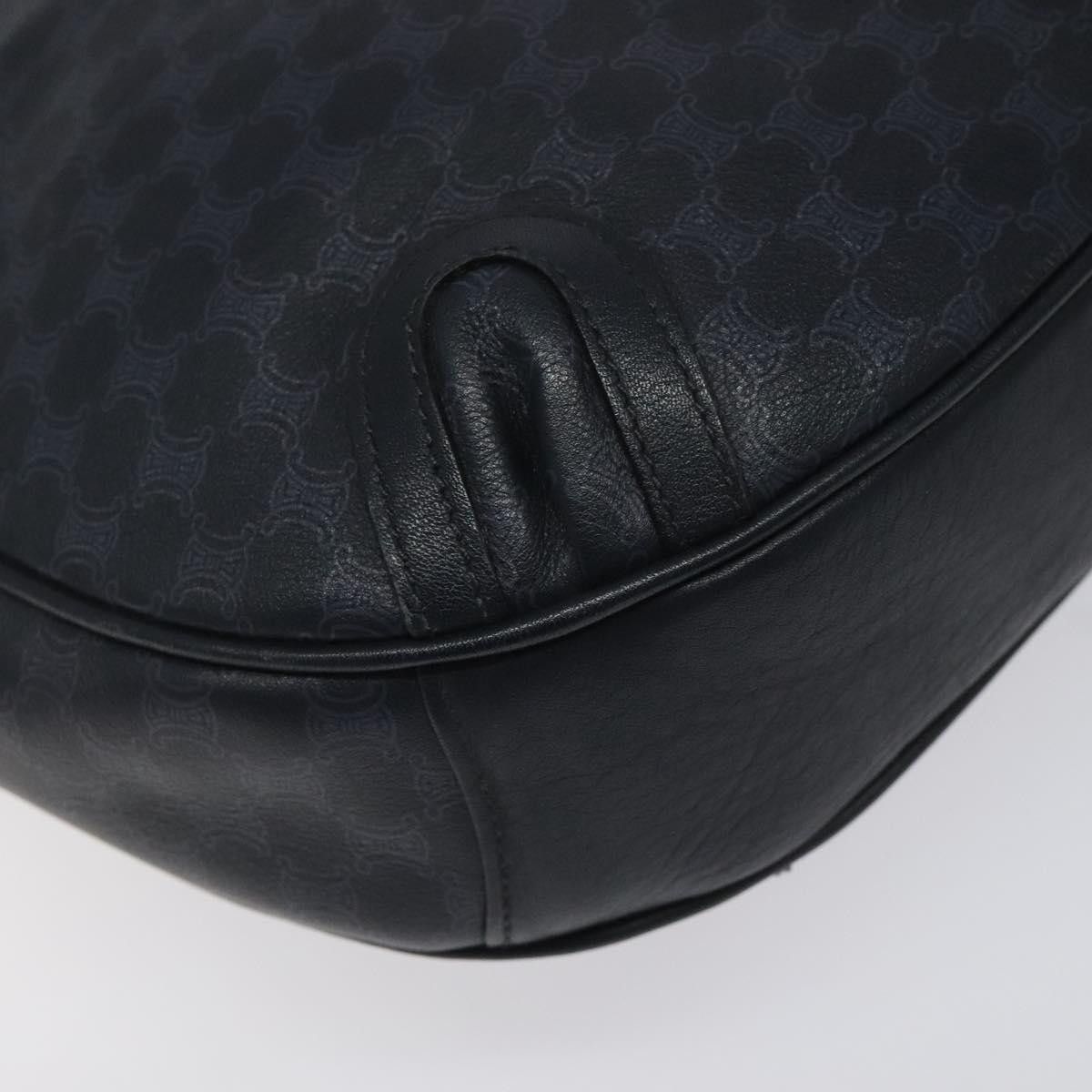 Celine CELINE Macadam Canvas Shoulder Bag Leather Navy Gold Size ONE SIZE - 13 Thumbnail