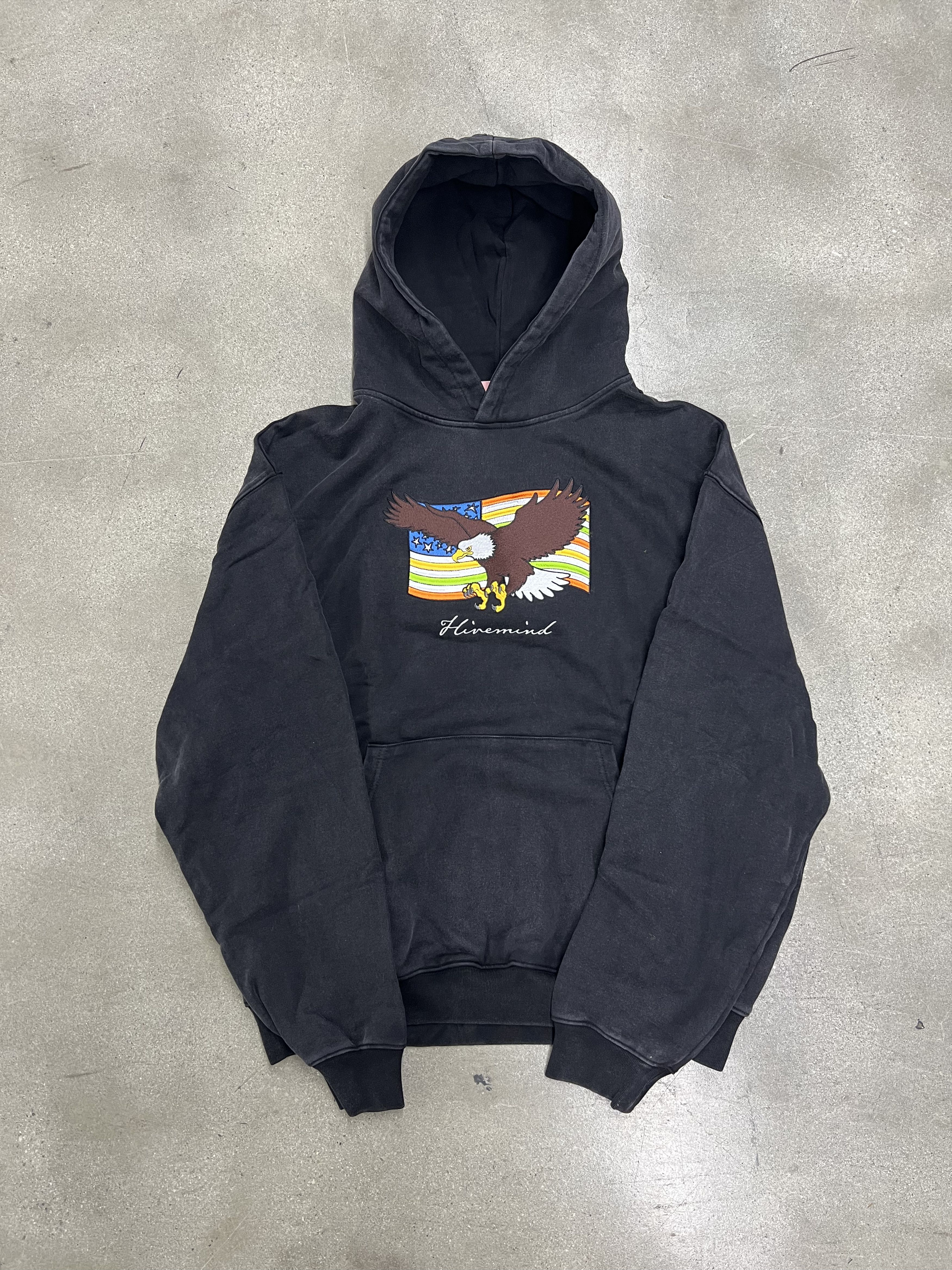 Copes Hivemind "Flag" Embroidered Heavyweight French Terry Hoodie Size US S / EU 44-46 / 1 - 1 Thumbnail