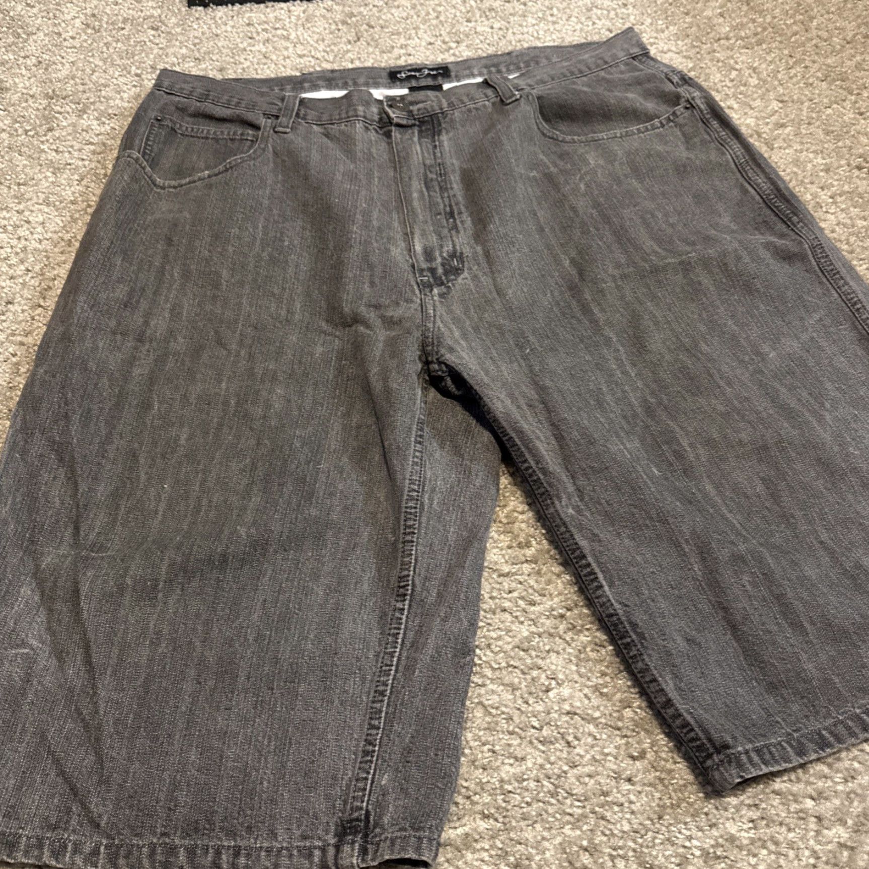 Sean John VINTAGE Sean John Gray Baggy Denim Bermuda Shorts 38 Men Mens Jeans Shorts 90s Style Size US 38 / EU 54 - 3 Thumbnail