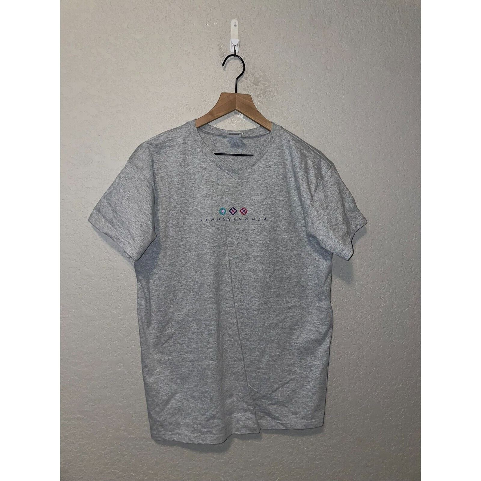 Anvil Womens Vintage Pennsylvania Shirt Gray Tee Top 90s Large Size L / US 10 / IT 46 - 1 Thumbnail