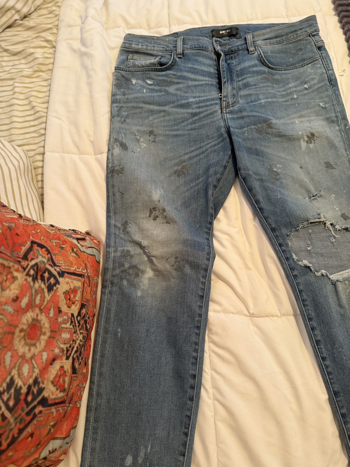 Amiri Amiri Rosebowl 'Artist Broken' Jeans Size US 38 / EU 54 - 4 Thumbnail