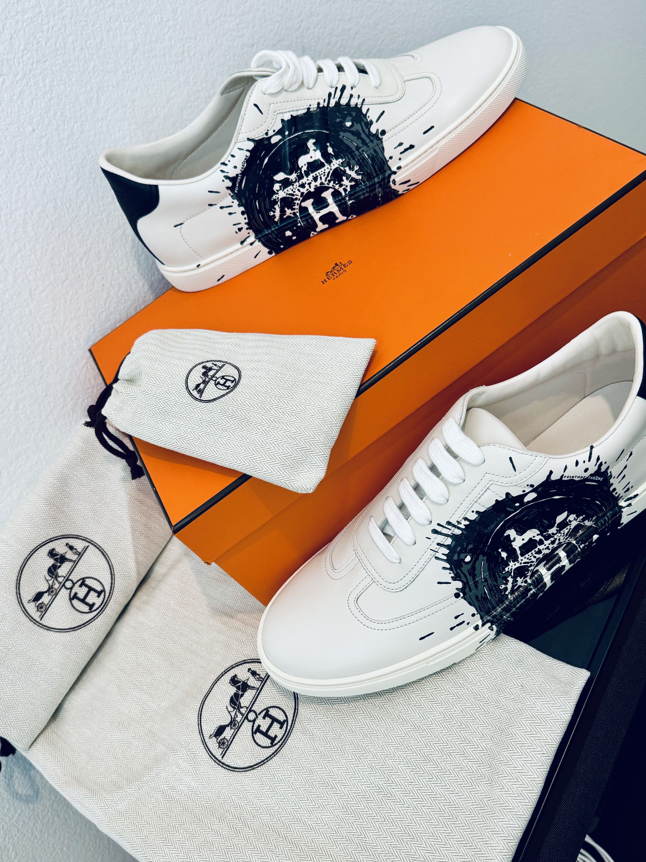 Hermes Quicker Peinture Fraiche Sneakers Size US 10.5 / EU 43-44 - 4 Thumbnail
