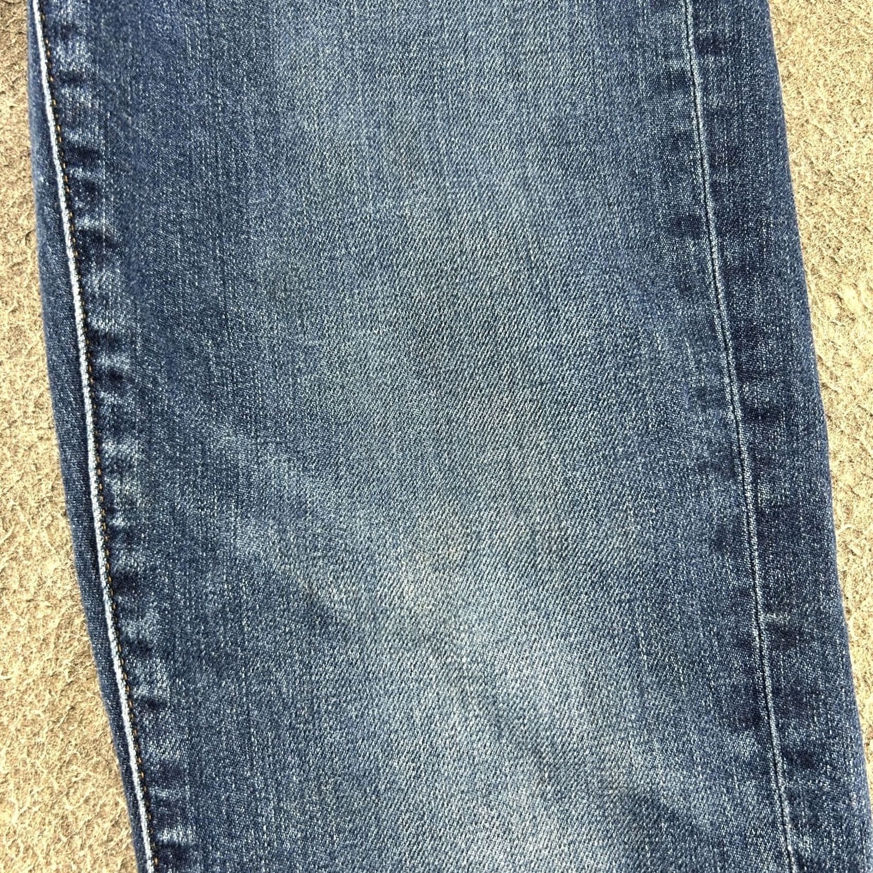 American Eagle Outfitters American Eagle Jeans Mens Slim 26x28 Blue Dark Wash Straight Leg 5-Pocket Denim Cotton Slim Fit Cowboy Logo Distressed Vintage: No Mens Size US 26 / EU 42 - 6 Thumbnail