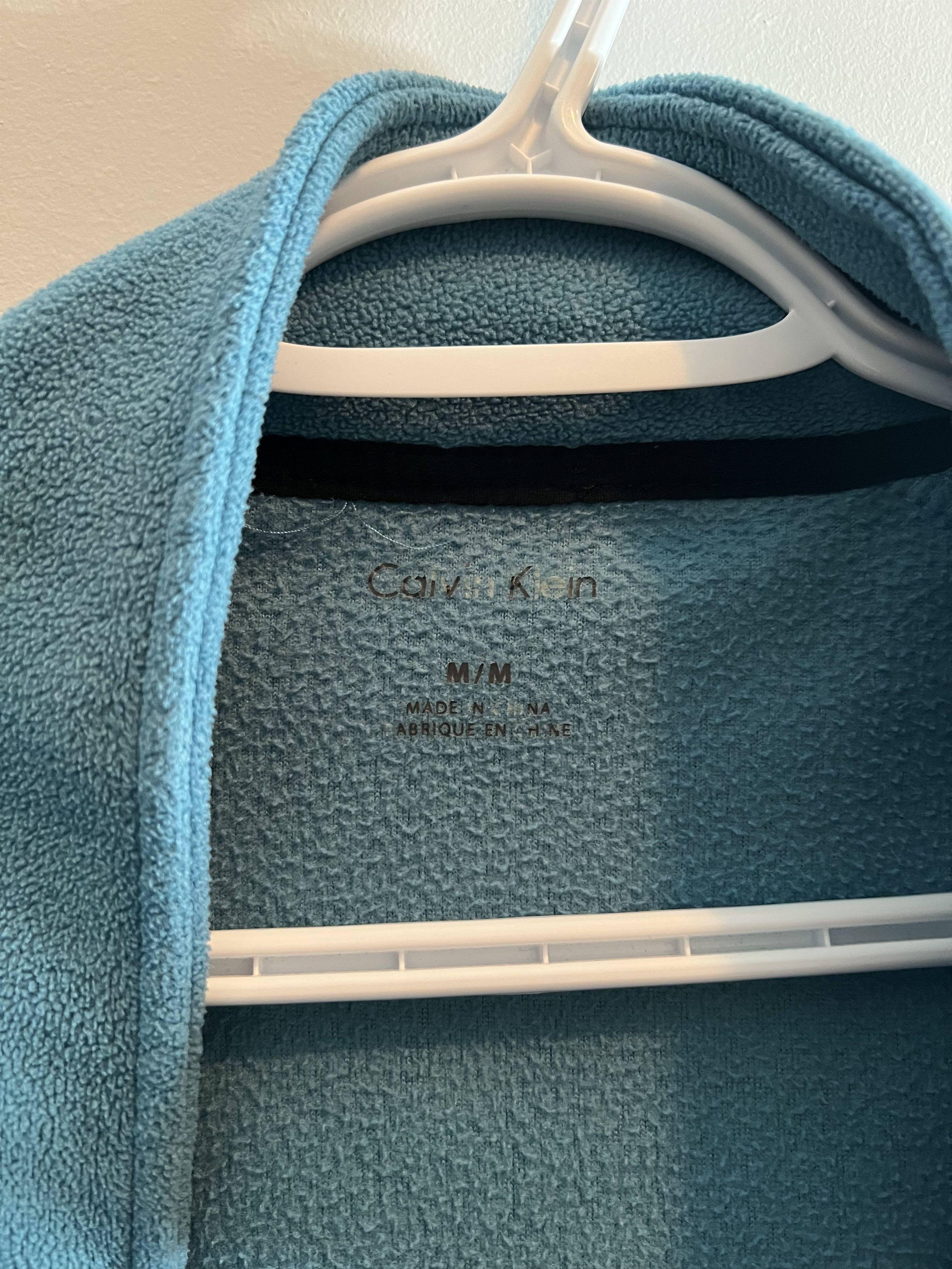 Calvin Klein Archive Vintage Teal Fleece Zip-Up (Calvin Klein - Size M) Size US M / EU 48-50 / 2 - 4 Thumbnail