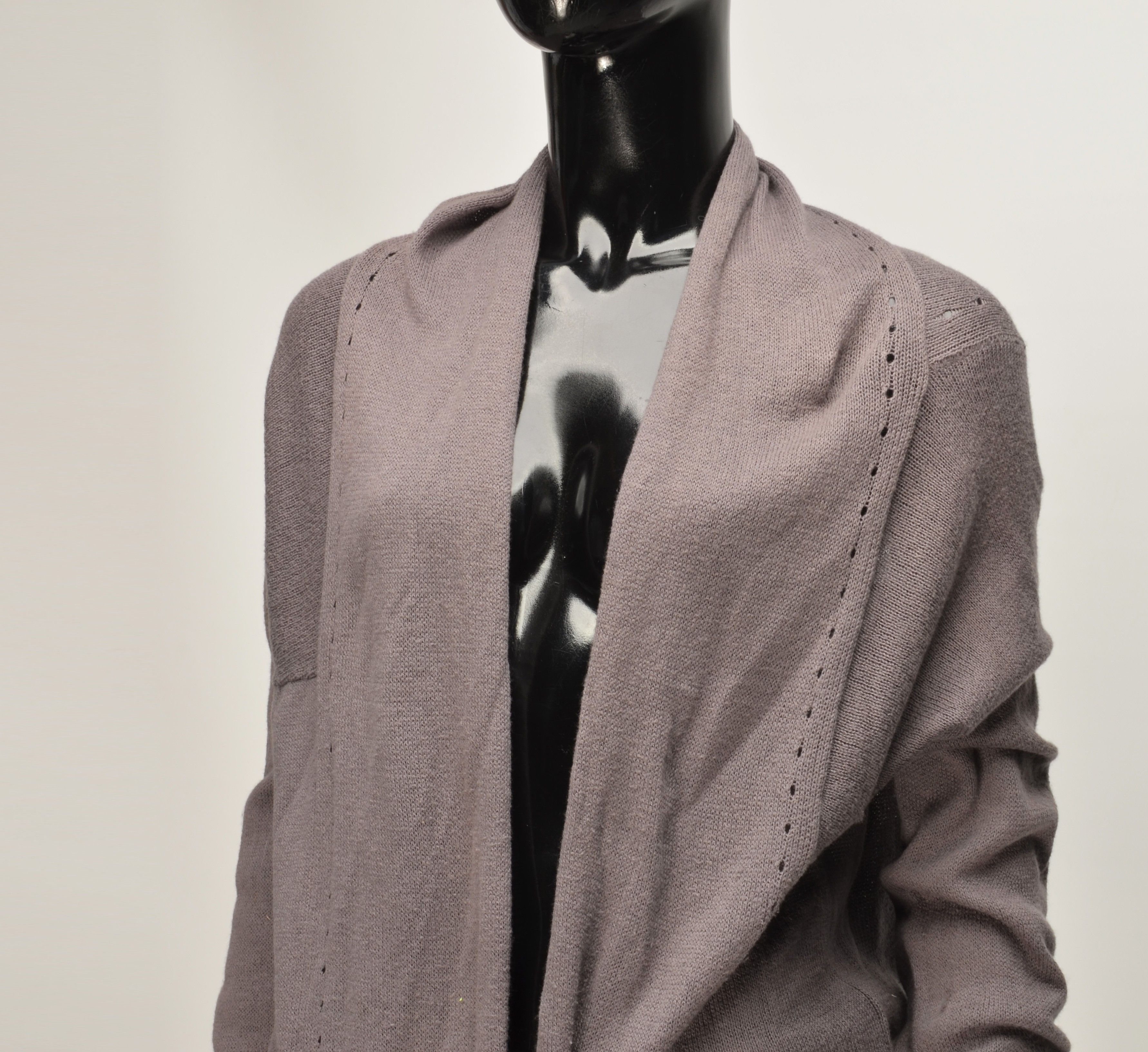 Maje Maje Cotton Cashmere Blend Gray Long Sleeve Open Cardigan Size L / US 10 / IT 46 - 2 Thumbnail