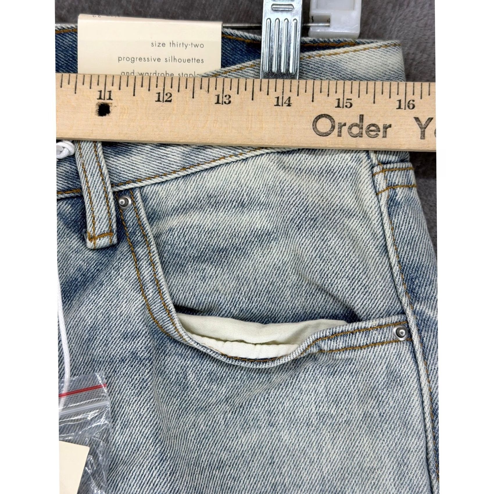 MNML MNML D199 Skeleton Denim Jeans Mens 32 Light Wash Blue White Bone Applique New Size US 32 / EU 48 - 4 Thumbnail