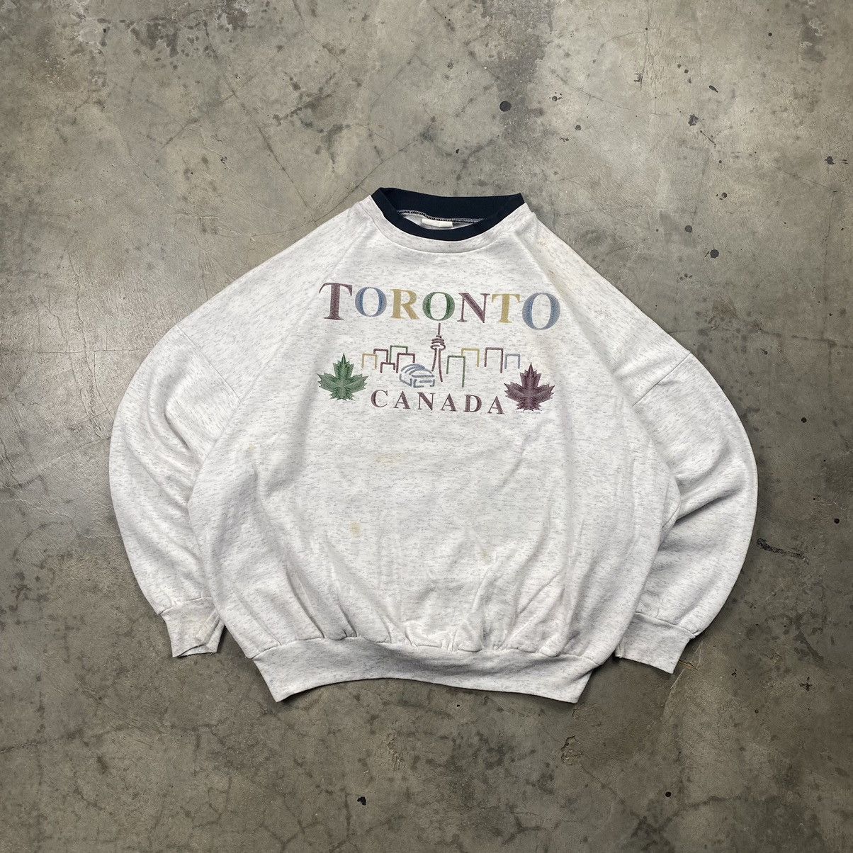Vintage True 90s Toronto Canada Oversize Boxy Crewneck Size US M / EU 48-50 / 2 - 1 Thumbnail
