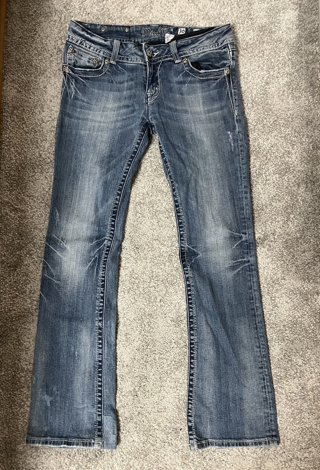 Miss Me × Vintage japan y2k style miss me bootcut denim jeans Size 33" - 1 Thumbnail