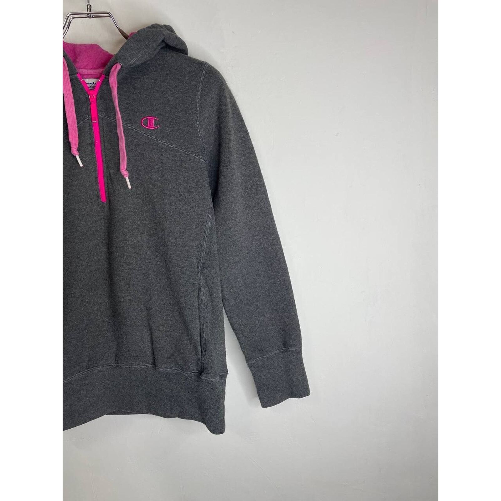 Champion × Vintage Vintage Champion Hoodie Half Zip Pullover Sweatshirt M Size M / US 6-8 / IT 42-44 - 5 Thumbnail
