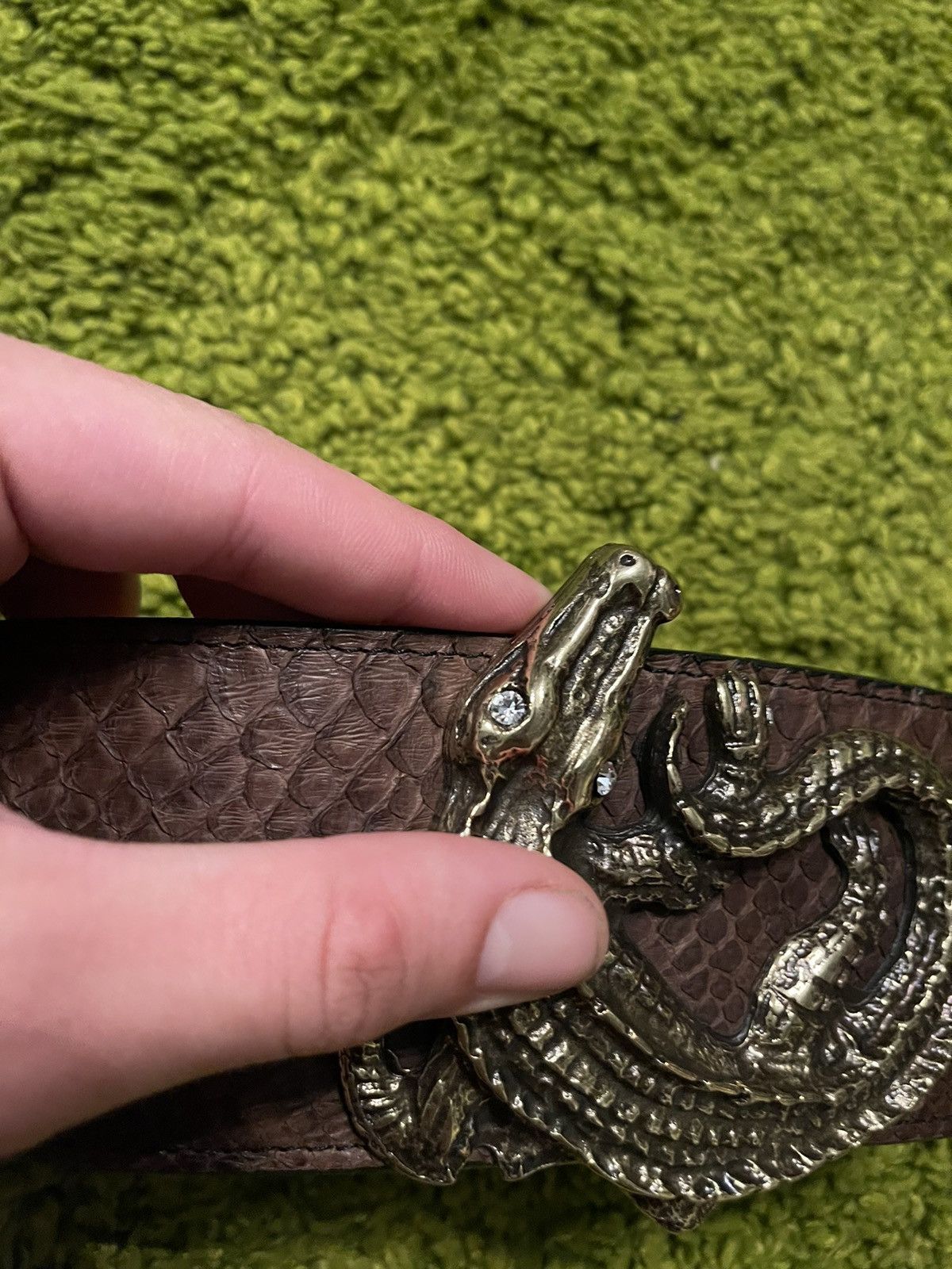 Designer × Genuine Leather 🐍 Real phyton snakeskin belt by Penta Size ONE SIZE - 10 Thumbnail