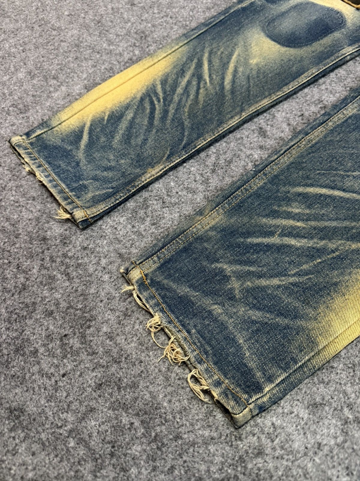 Japanese Brand Joge Martin Japan Mud Wash Rusty Patchwork Tapered Jeans Size US 31 - 7 Thumbnail