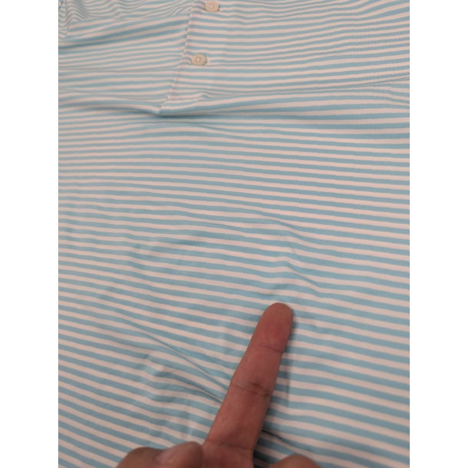 RLX Ralph Lauren Ralph Lauren RLX Polo Shirt Adult Mens L White Blue Striped Lightweight Golf Shirt Polo Men Casual Business Wedding Size US L / EU 52-54 / 3 - 2 Thumbnail