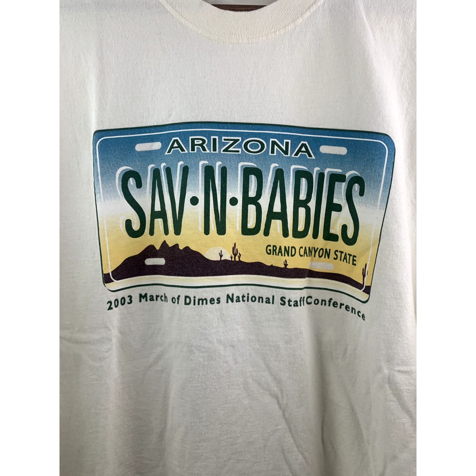 Hanes March Of Dimes Shirt 2003 Arizona Sav-N-Babies Beige XL Tee Size US XL / EU 56 / 4 - 2 Thumbnail