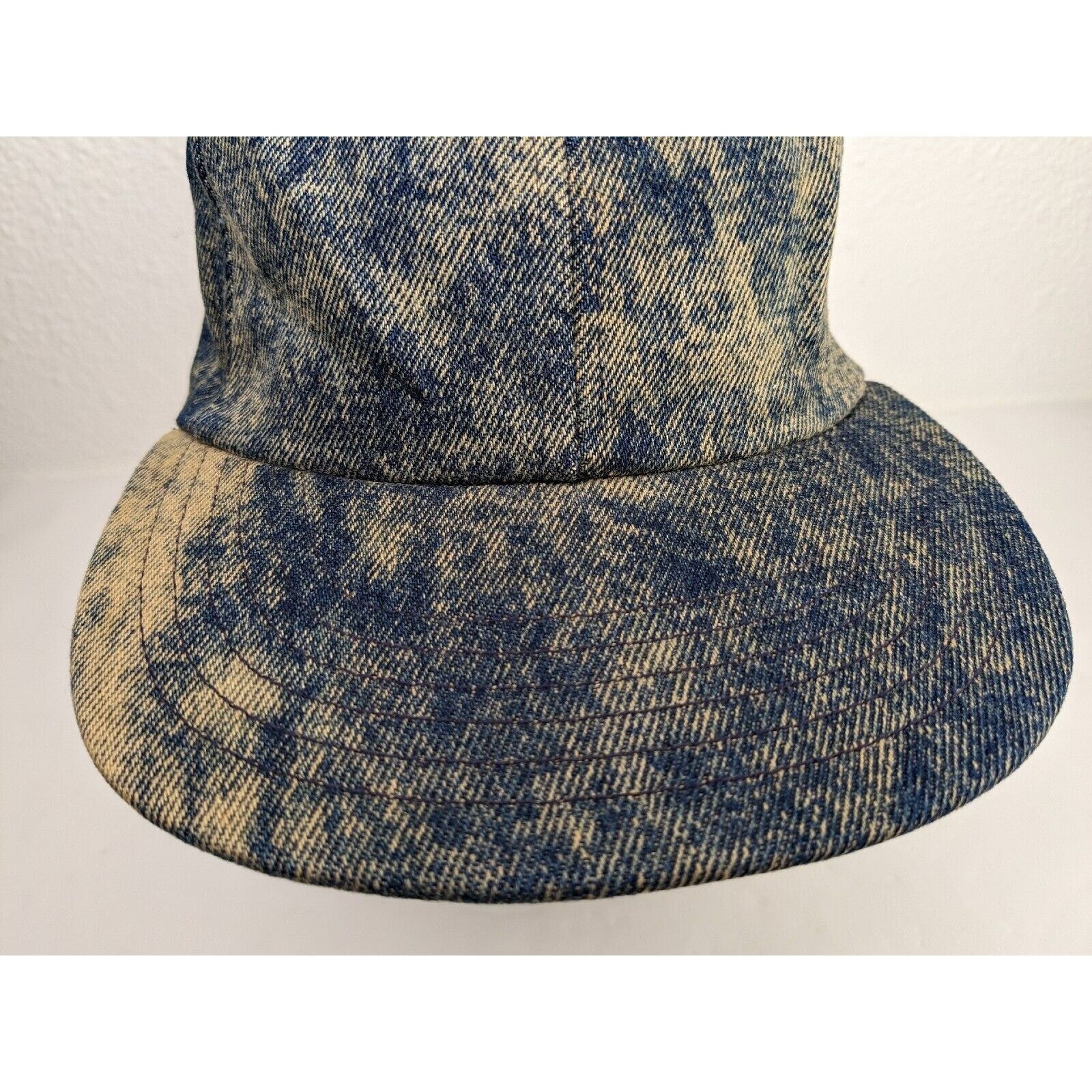 Brixton Vtg Union Hat Denim Cap Acid Wash Denim Blue Jean Railroad Size ONE SIZE - 2 Thumbnail