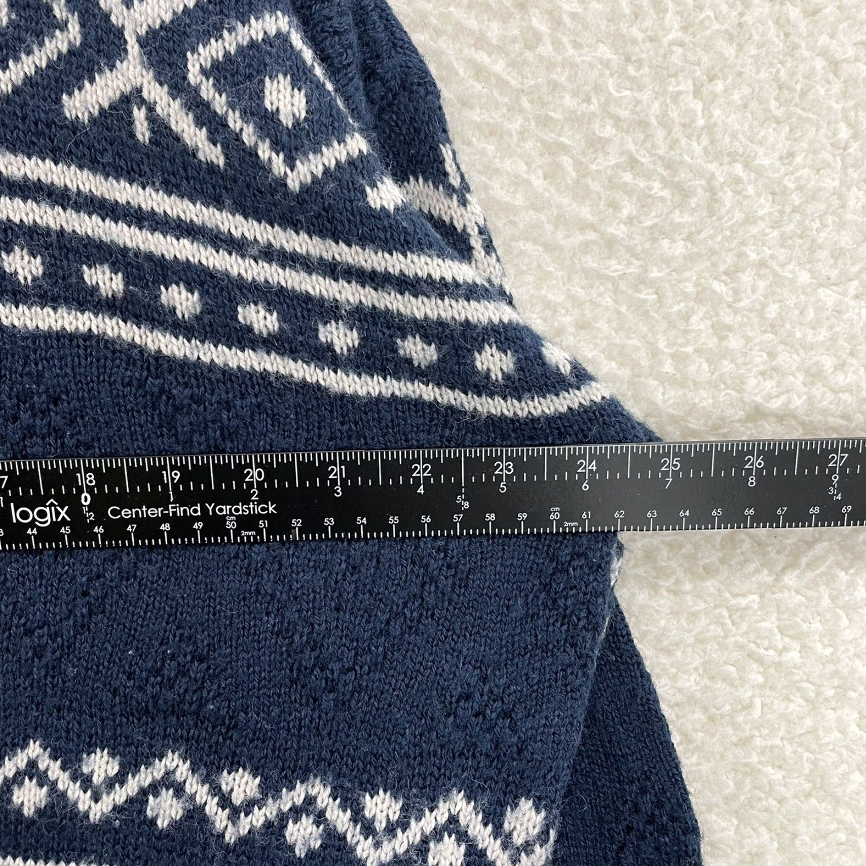 McGregor VINTAGE 90s Sweater XL Mens Navy Knit Geometric Winter Ski Grandpa Pullover Size US XL / EU 56 / 4 - 4 Thumbnail