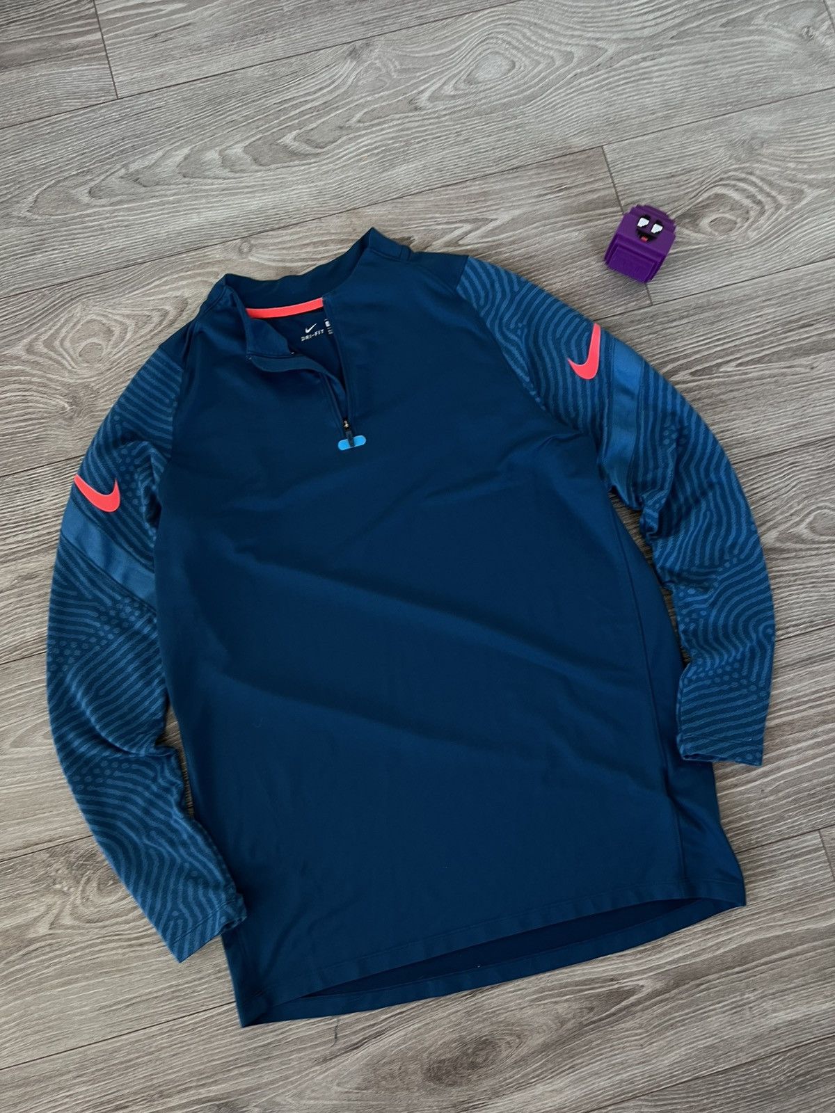 Nike Nike Dry-Fit Football Strike Drill Training 1/3 Zip Shirt Size US L / EU 52-54 / 3 - 9 Thumbnail