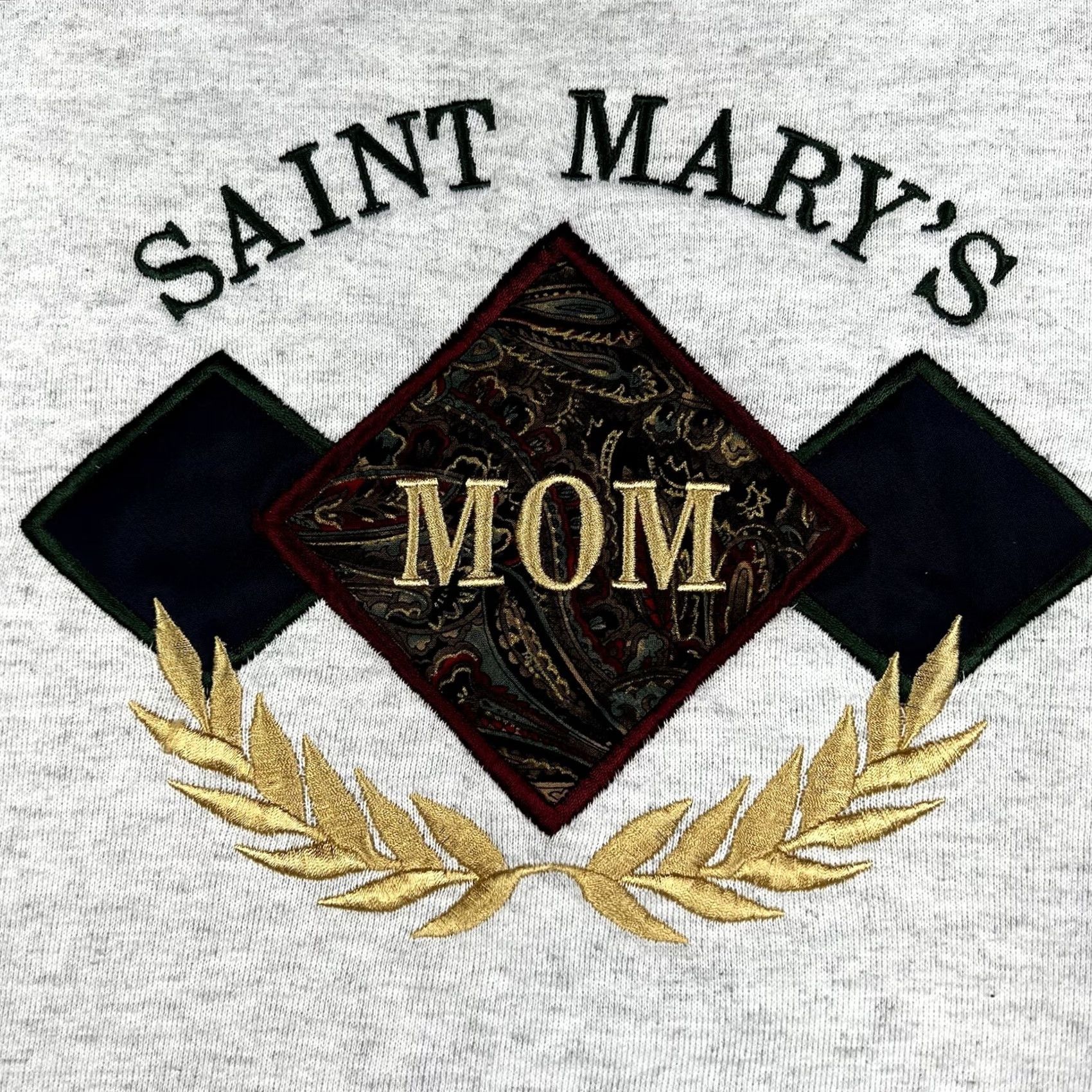 Vintage VINTAGE Saint Mary’s Mom Embroidered Crewneck Sweatshirt Large USA Player Sweatshirt Womens Crewneck 90s Gray Size L / US 10 / IT 46 - 5 Thumbnail