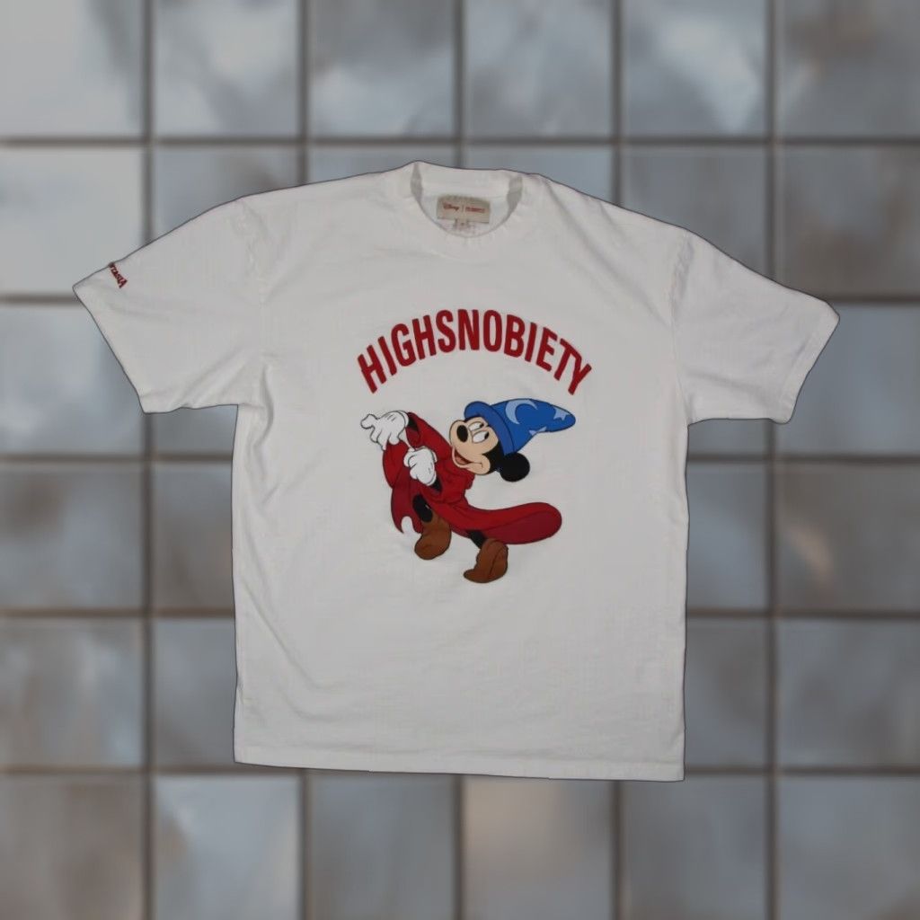 Disney Disney x Highsnobiety Sorcerer Mickey Cartoon T-Shirt Men's Small White Short Sleeve Portugal Size US S / EU 44-46 / 1 - 1 Thumbnail