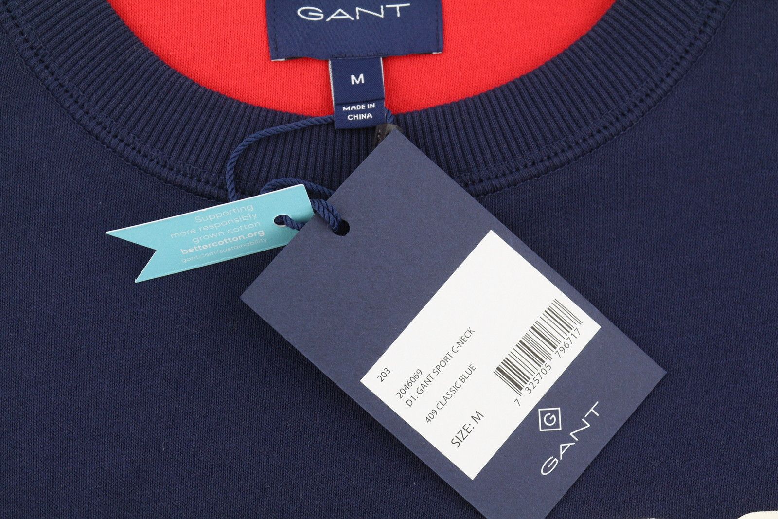 Gant SPORT C-NECK M Classic Blue Logo Sweatshirt 87236 Size US M / EU 48-50 / 2 - 7 Thumbnail