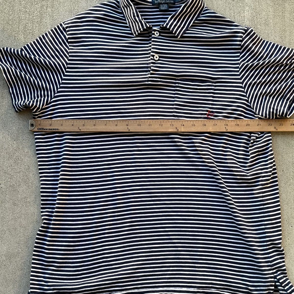Polo Ralph Lauren Vintage Ralph Lauren Polo Shirt Striped XL Anchor Logo 90s Size US XL / EU 56 / 4 - 4 Thumbnail