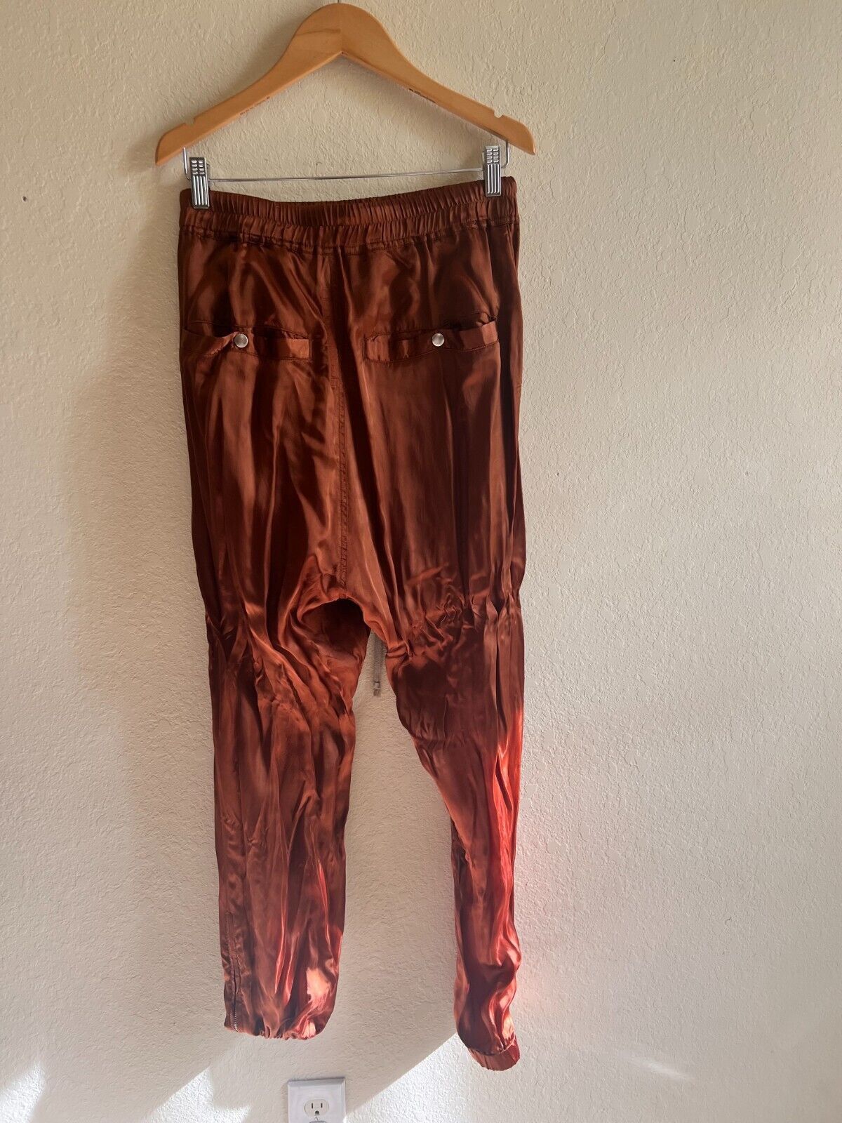 Rick Owens Mens Rick Owens Rust Pants 100% Cupro New with Tags Size US 32 / EU 48 - 4 Thumbnail